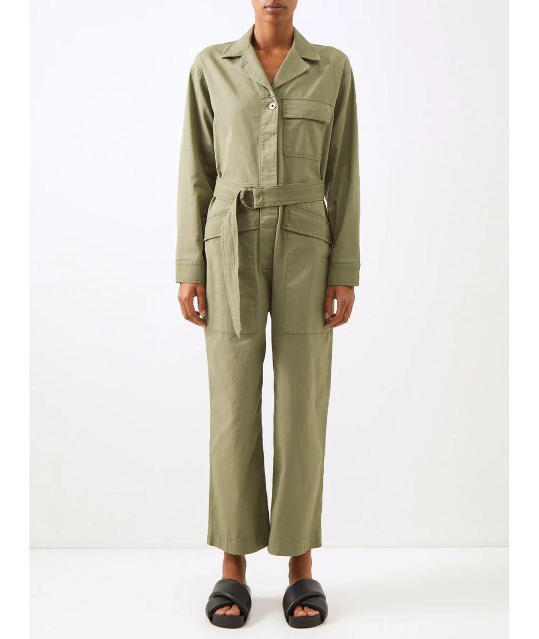 WEEKEND MAX MARA Хаки хлопковый комбинезон, фото 3