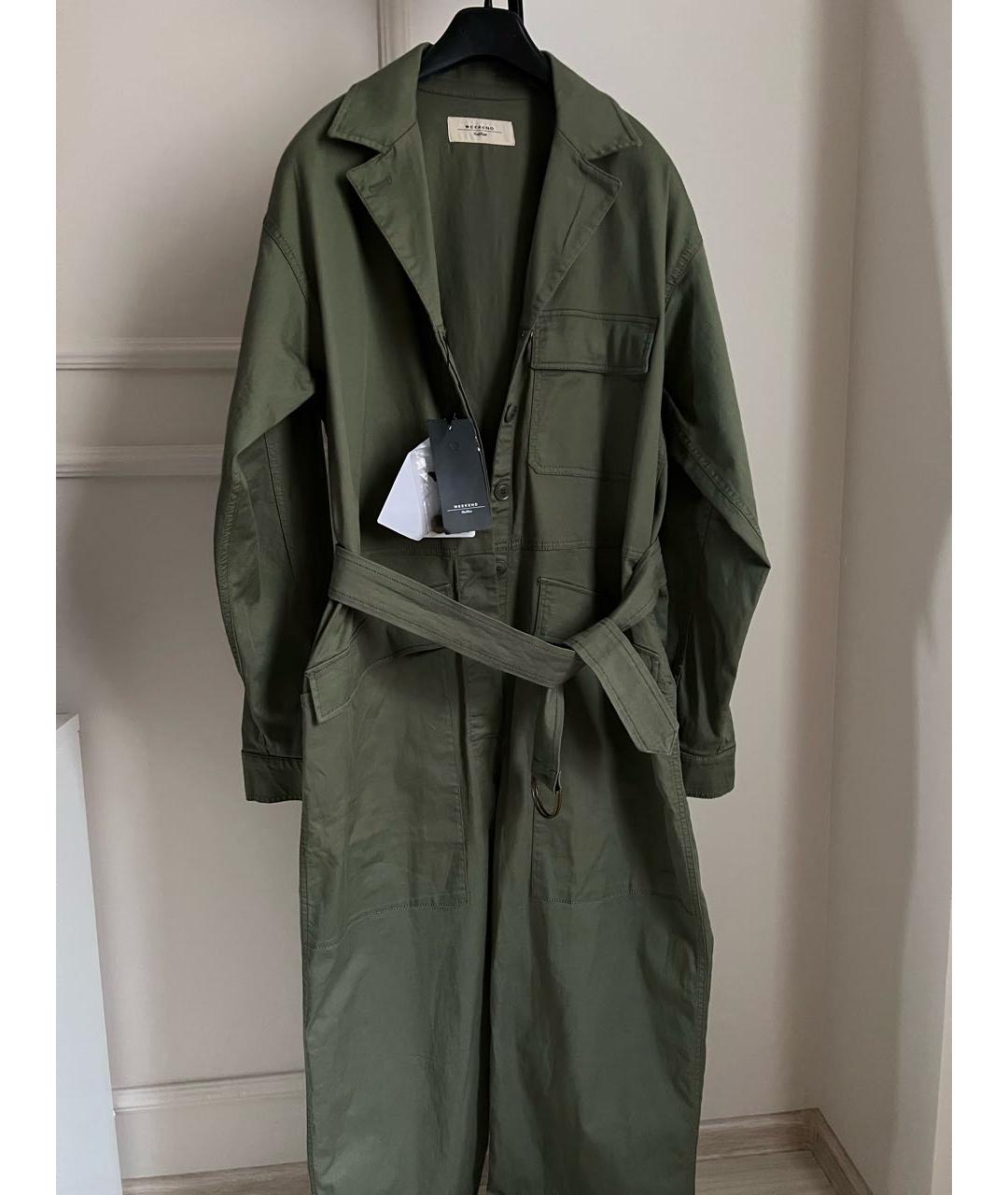 WEEKEND MAX MARA Хаки хлопковый комбинезон, фото 4