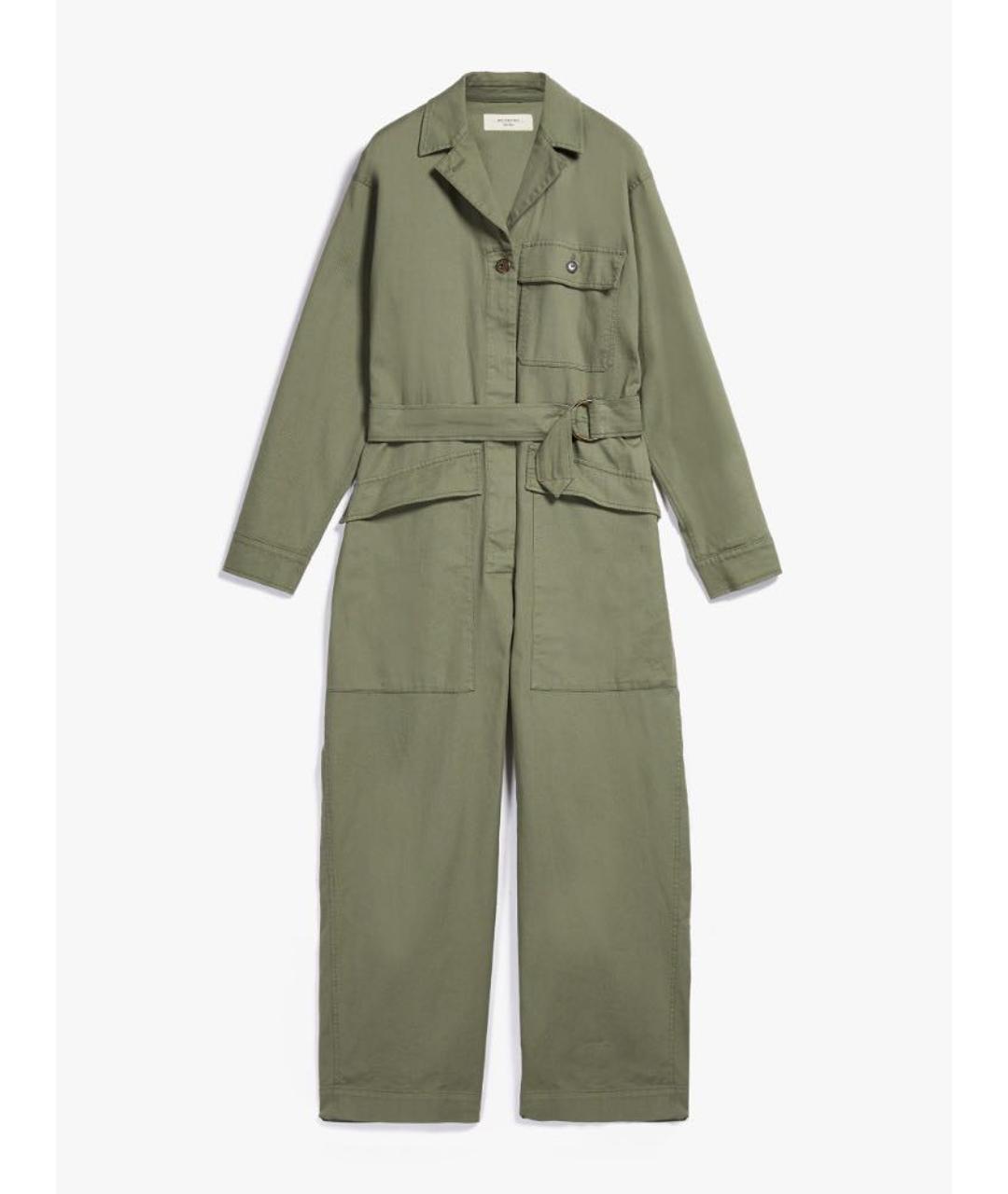 WEEKEND MAX MARA Хаки хлопковый комбинезон, фото 7