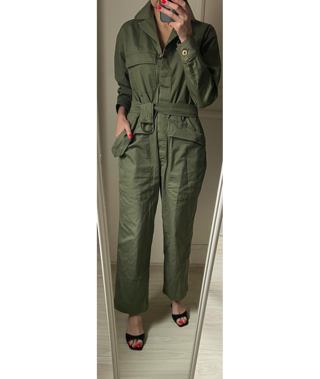 WEEKEND MAX MARA Хаки хлопковый комбинезон, фото 6