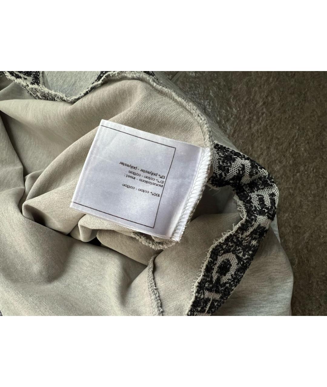CHANEL Серая хлопковая футболка, фото 6
