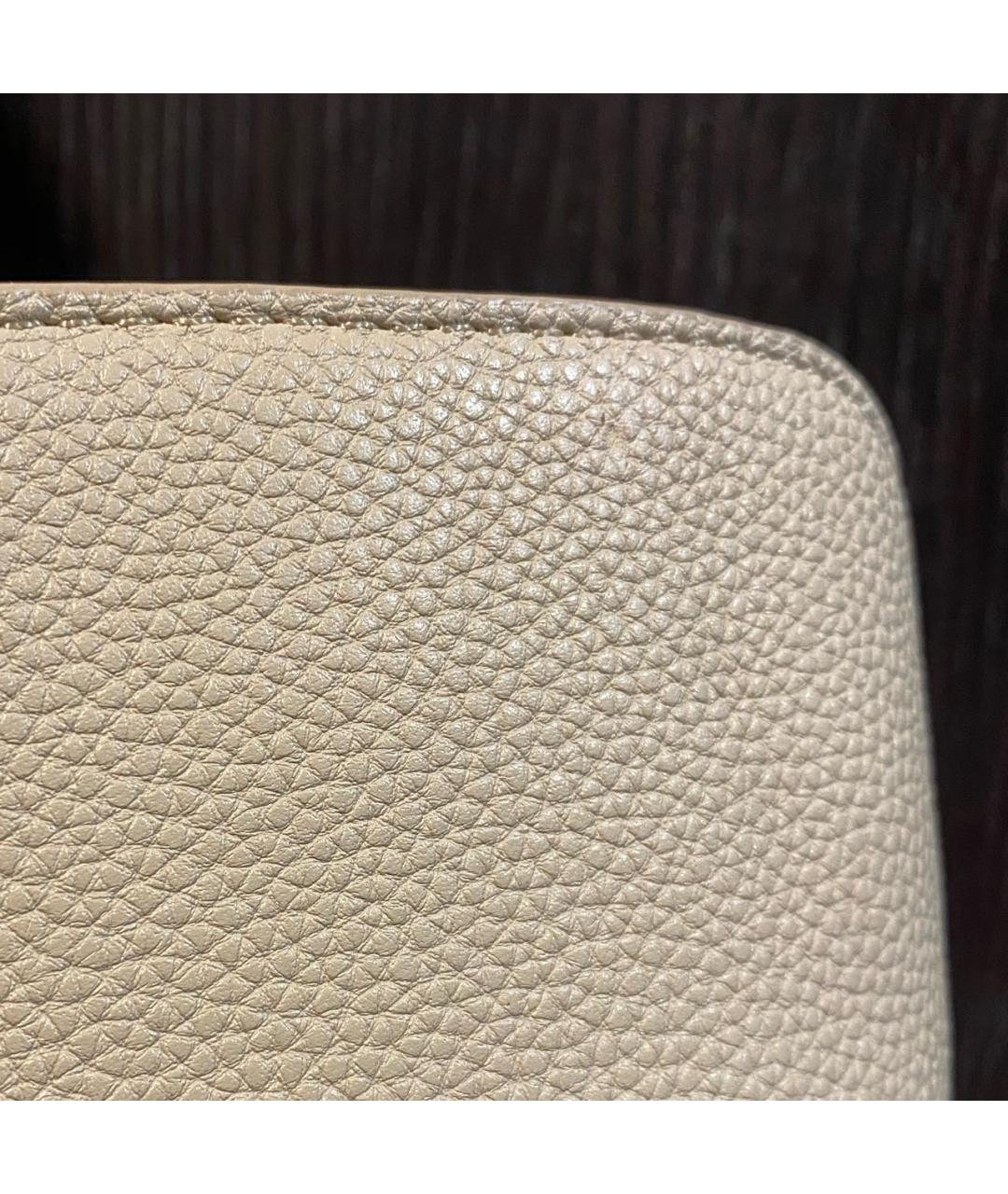 EMPORIO ARMANI Бежевая сумка с короткими ручками из искусственной кожи, фото 8