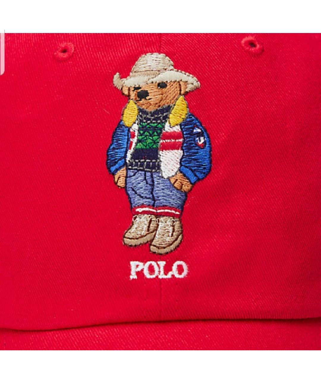 RALPH LAUREN Красная хлопковая кепка, фото 3