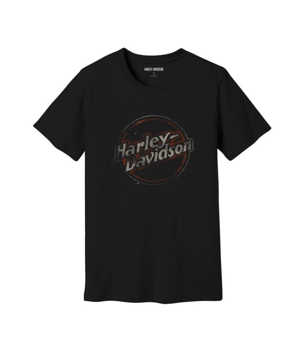 Harley Davidson Черная хлопковая футболка, фото 1
