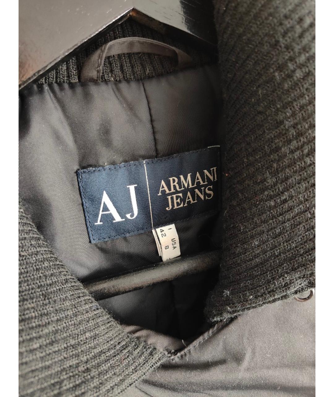 ARMANI JEANS Черная синтетическая куртка, фото 5