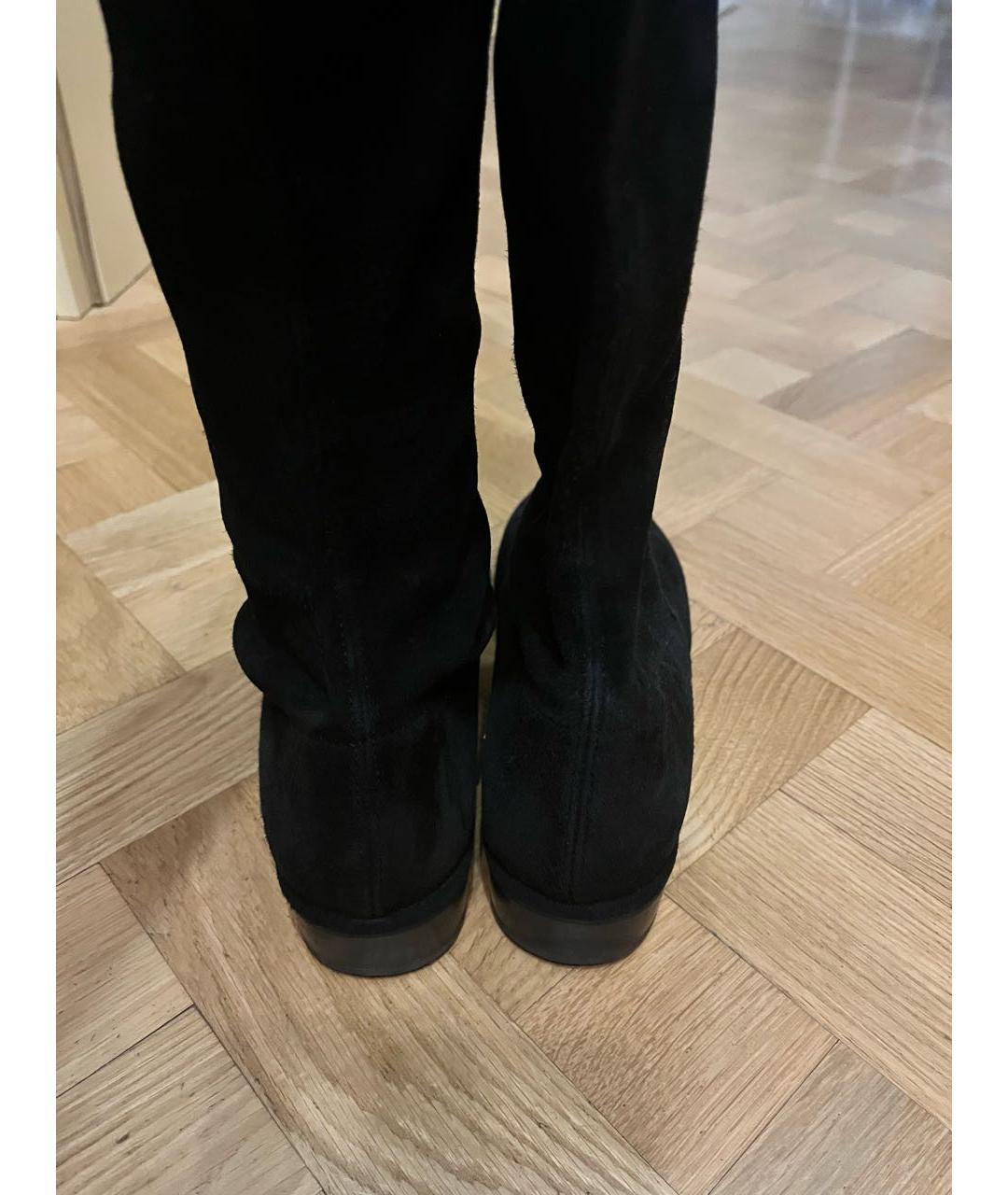 STUART WEITZMAN Черные замшевые ботфорты, фото 3