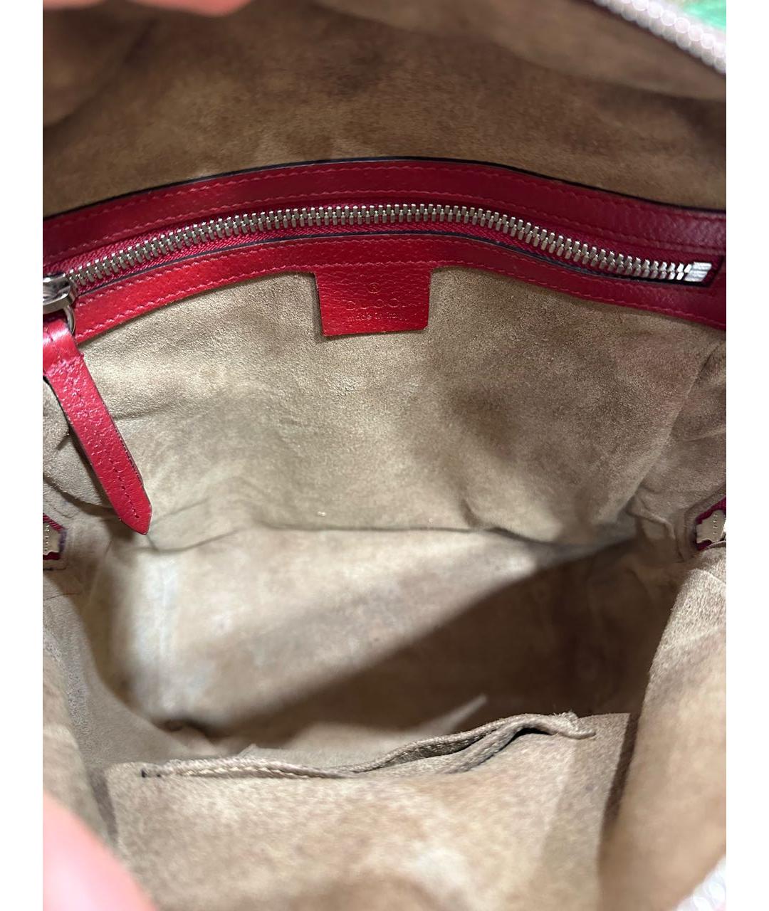 GUCCI Бордовый кожаный рюкзак, фото 8