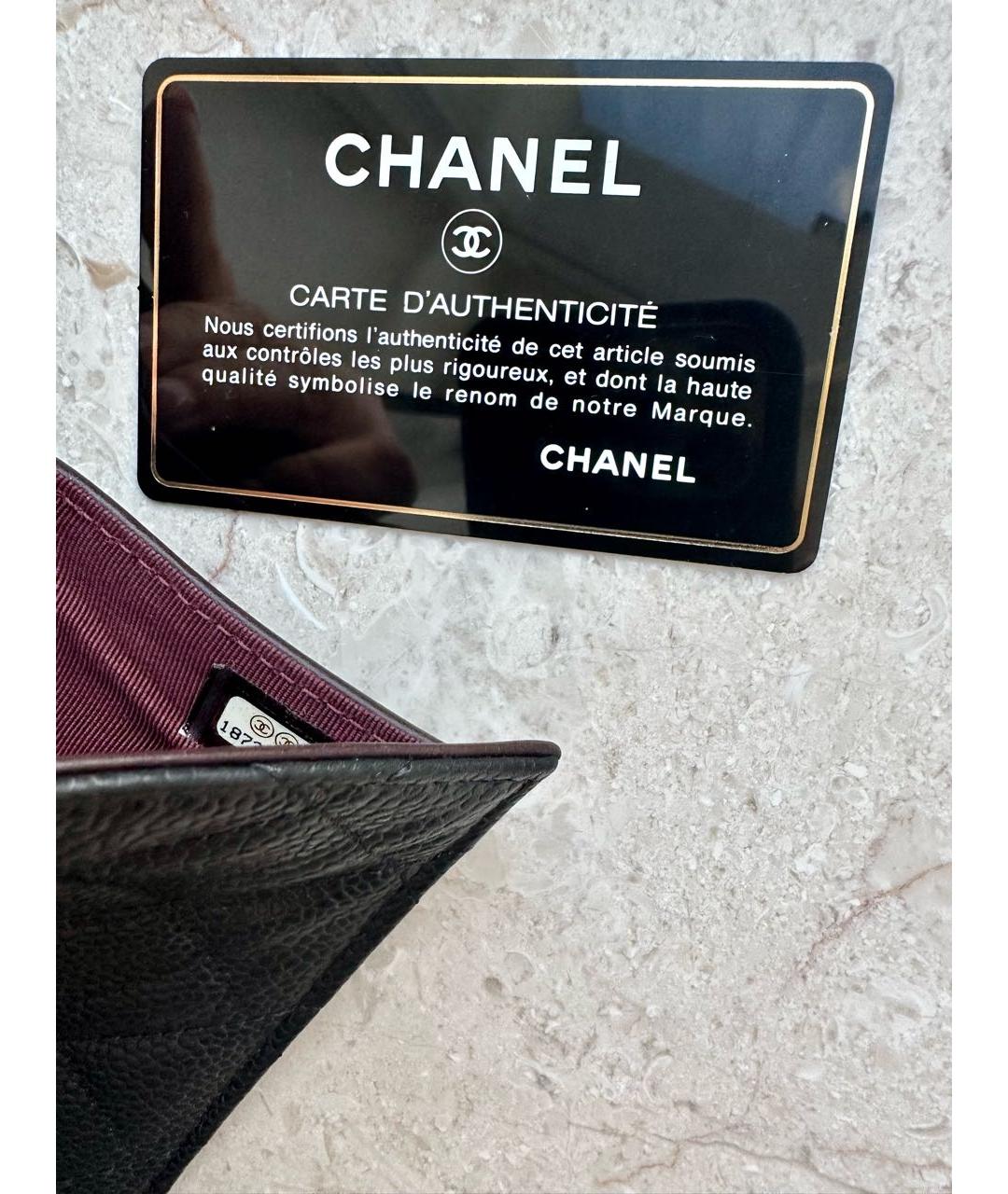 CHANEL PRE-OWNED Черный кожаный кошелек, фото 4