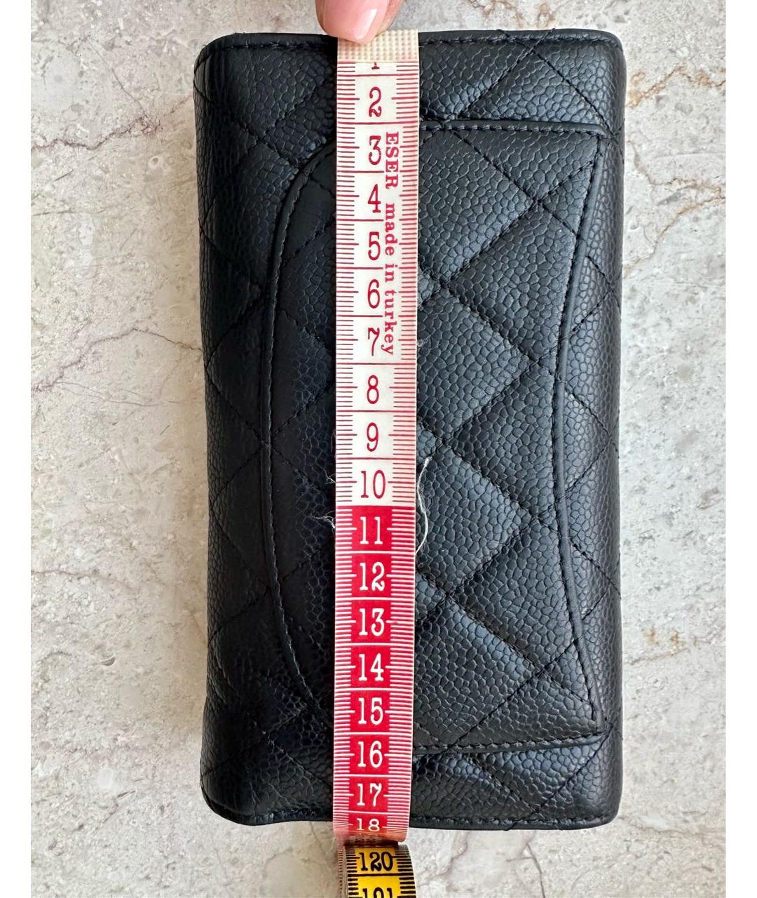 CHANEL PRE-OWNED Черный кожаный кошелек, фото 2