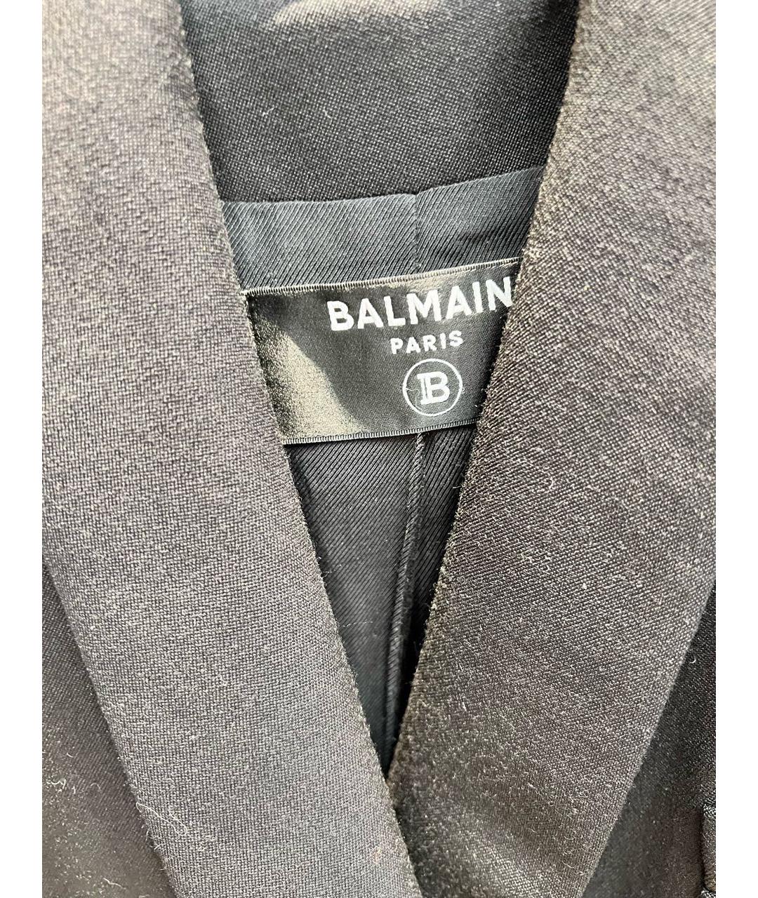 BALMAIN Черный шерстяной жакет/пиджак, фото 4