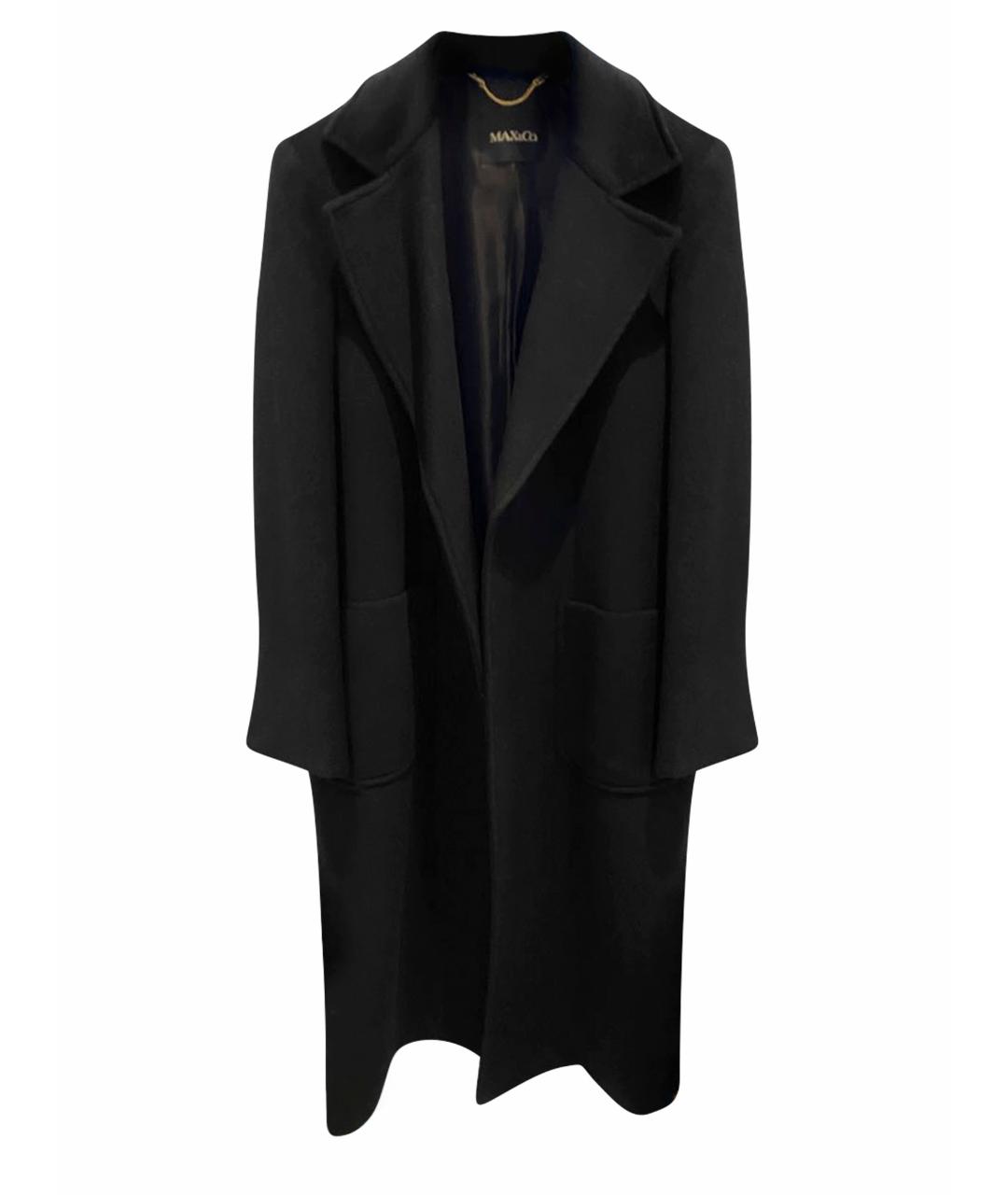 MAX&CO Черное шерстяное пальто, фото 1