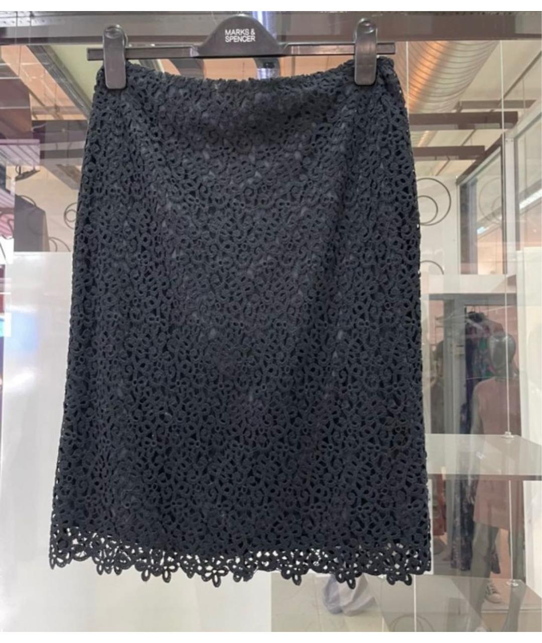 VALENTINO Черная полиэстеровая юбка миди, фото 7