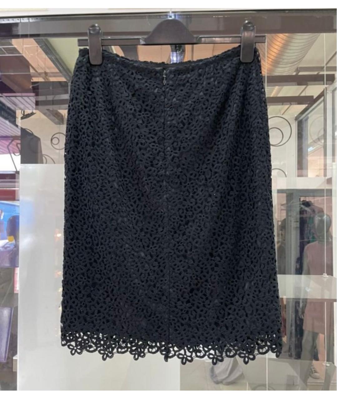 VALENTINO Черная полиэстеровая юбка миди, фото 2