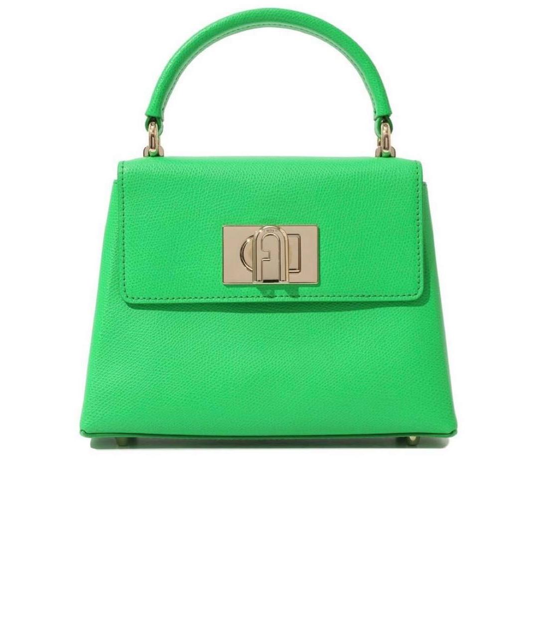 FURLA Зеленая кожаная сумка через плечо, фото 4