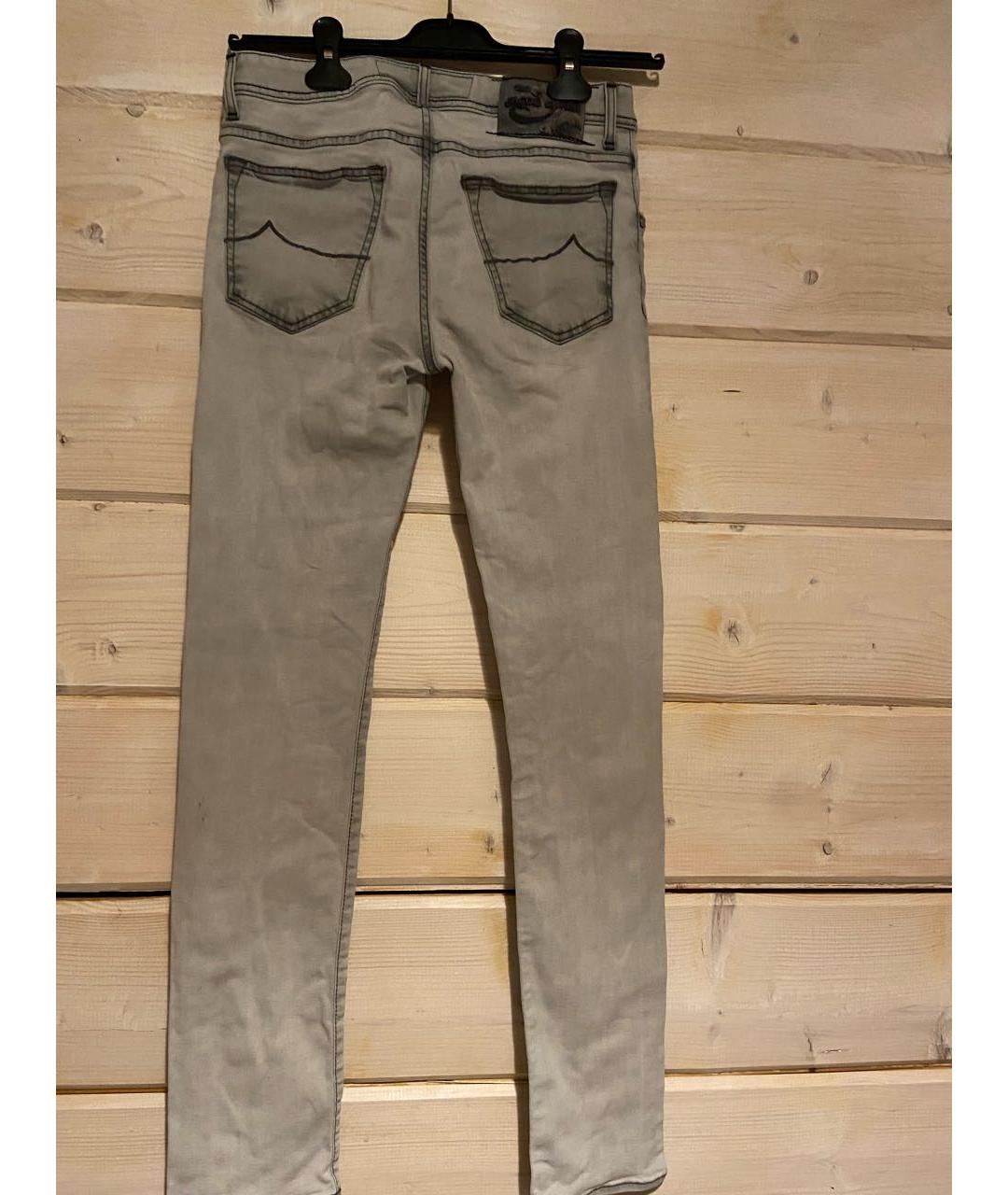 JACOB COHEN Серые хлопко-эластановые джинсы скинни, фото 2
