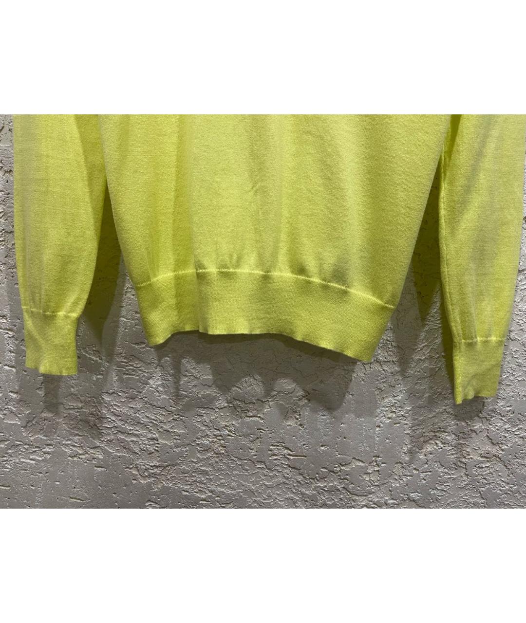 POLO RALPH LAUREN Желтый хлопковый джемпер / свитер, фото 5