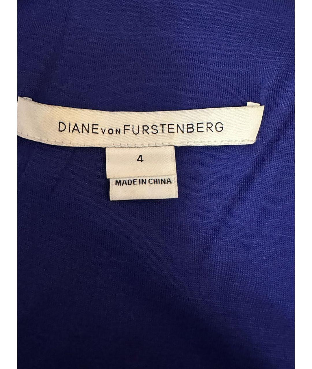 DIANE VON FURSTENBERG Фиолетовое вискозное повседневное платье, фото 3