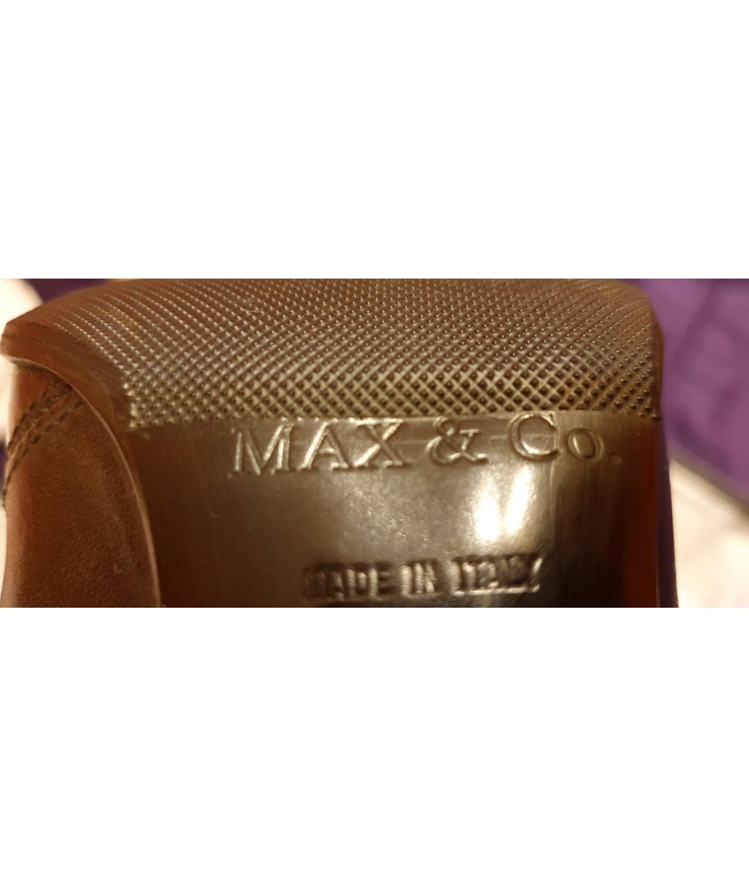 MAX&CO Коричневые кожаные сапоги, фото 6