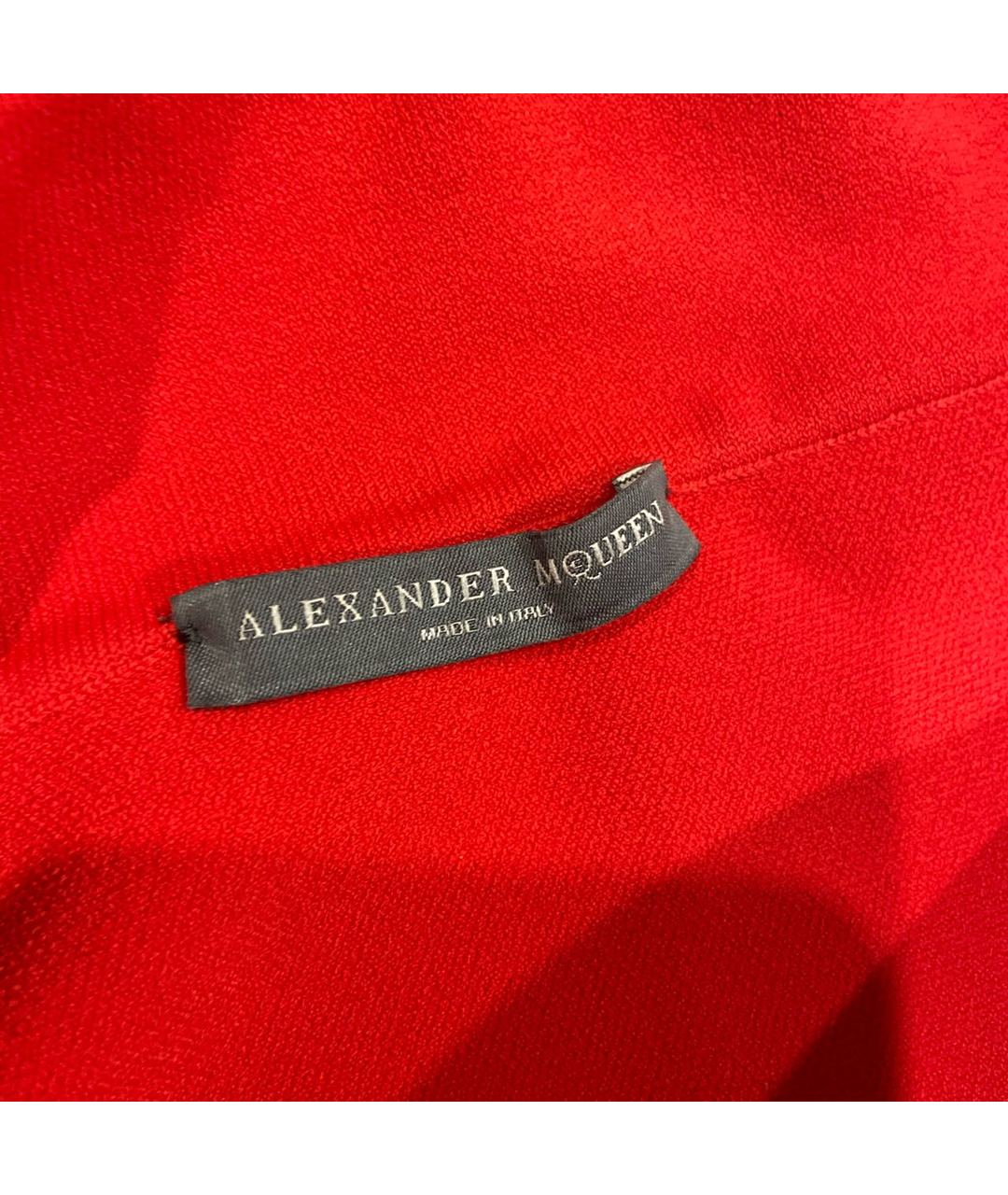 ALEXANDER MCQUEEN Красный полиэстеровый костюм с брюками, фото 3
