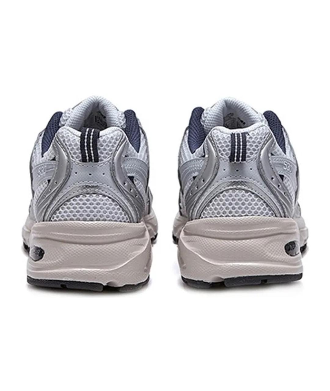NEW BALANCE Серые кожаные низкие кроссовки / кеды, фото 4