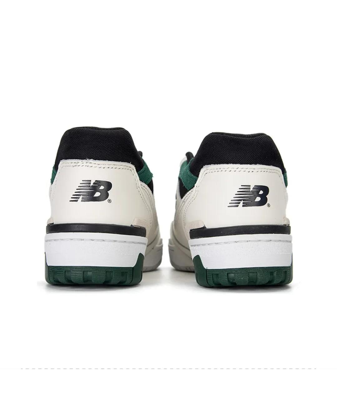 NEW BALANCE Зеленые кожаные низкие кроссовки / кеды, фото 3