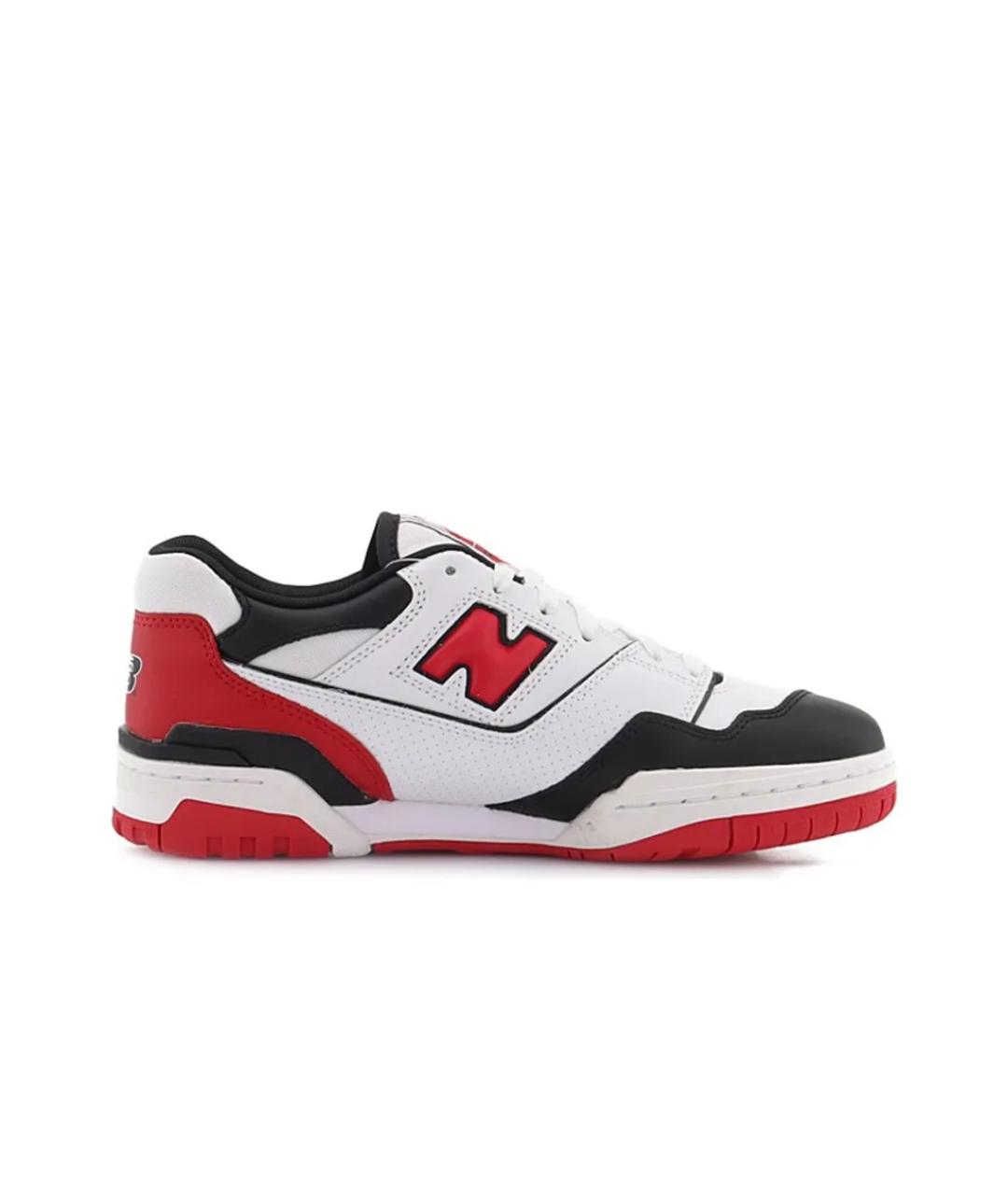 NEW BALANCE Красные кожаные низкие кроссовки / кеды, фото 1