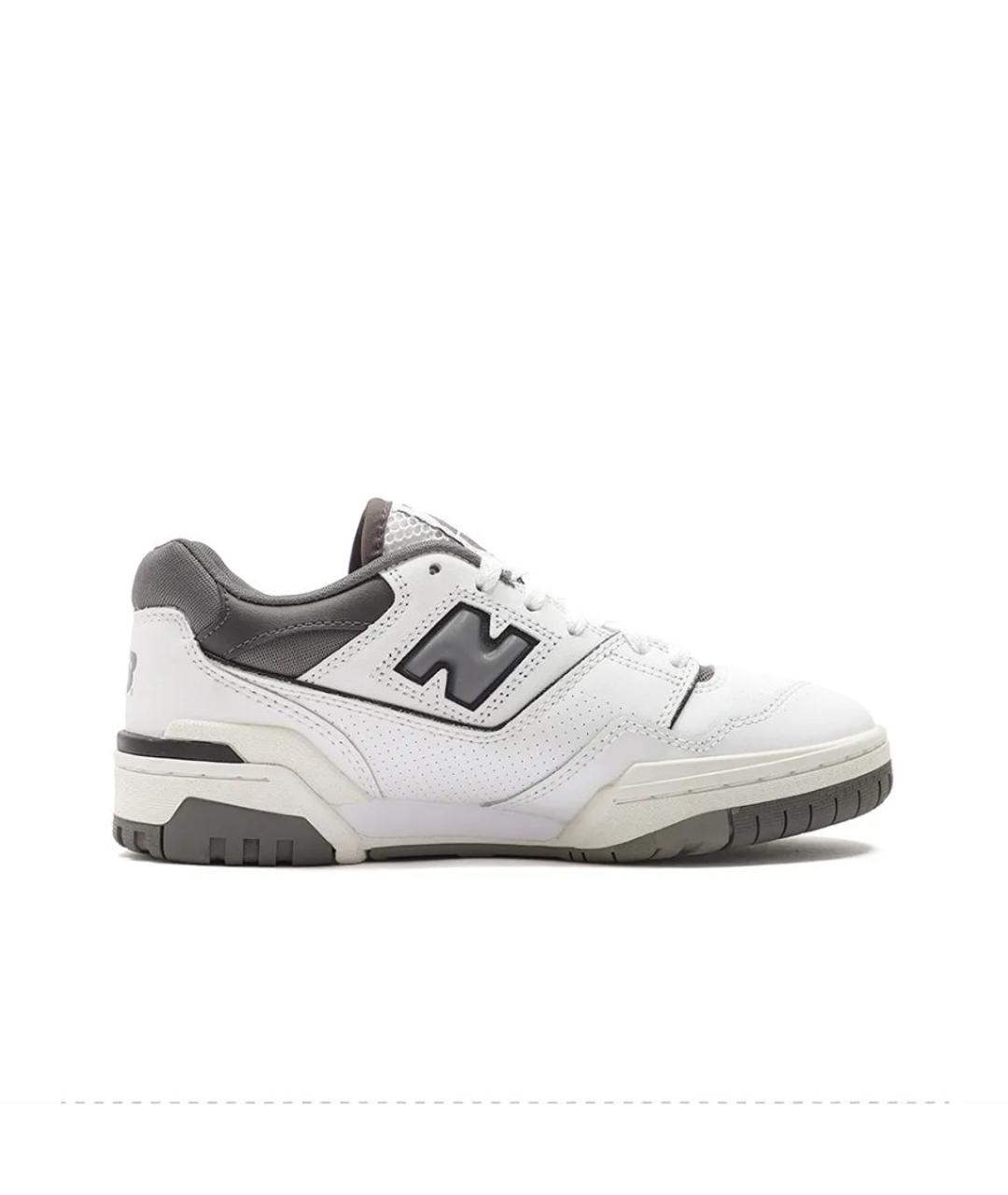 NEW BALANCE Серые кожаные низкие кроссовки / кеды, фото 1