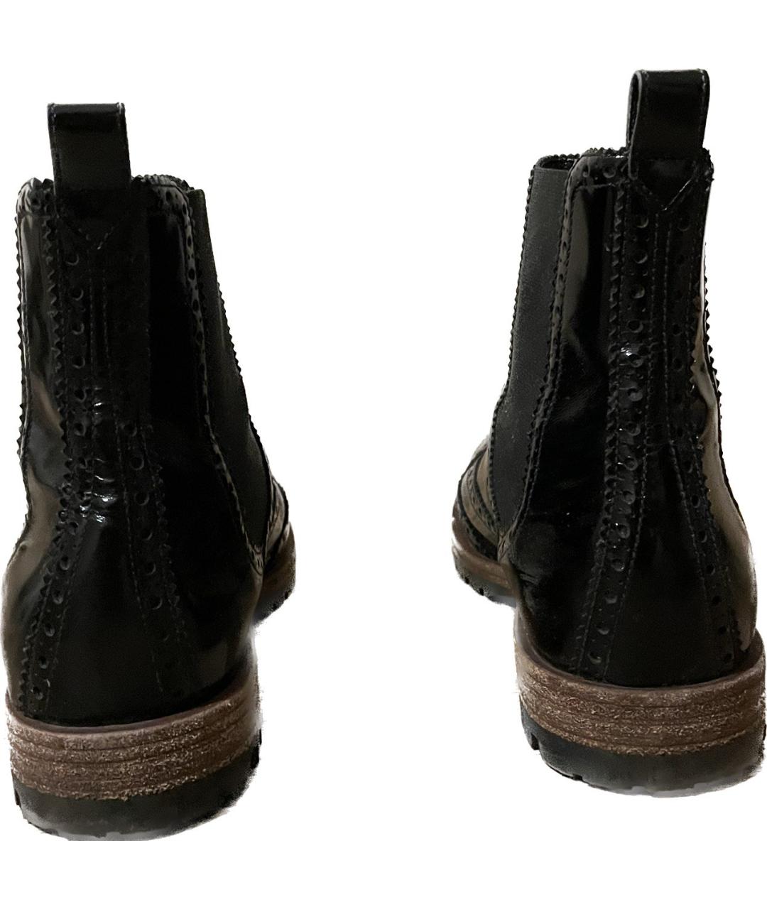 DOLCE&GABBANA Черные ботинки из лакированной кожи, фото 4