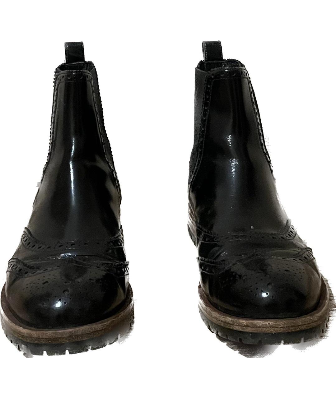 DOLCE&GABBANA Черные ботинки из лакированной кожи, фото 2