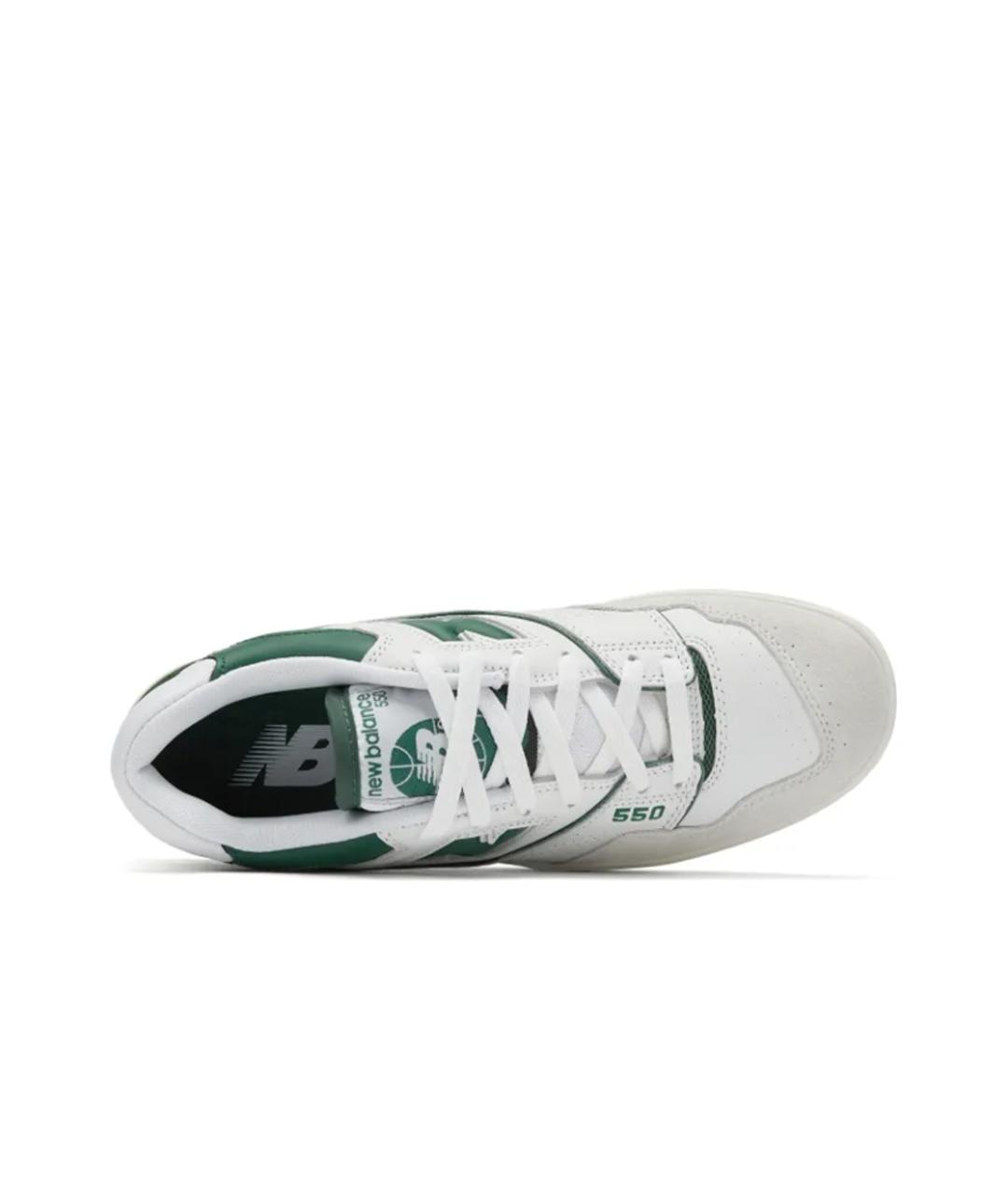 NEW BALANCE Зеленые кожаные низкие кроссовки / кеды, фото 3