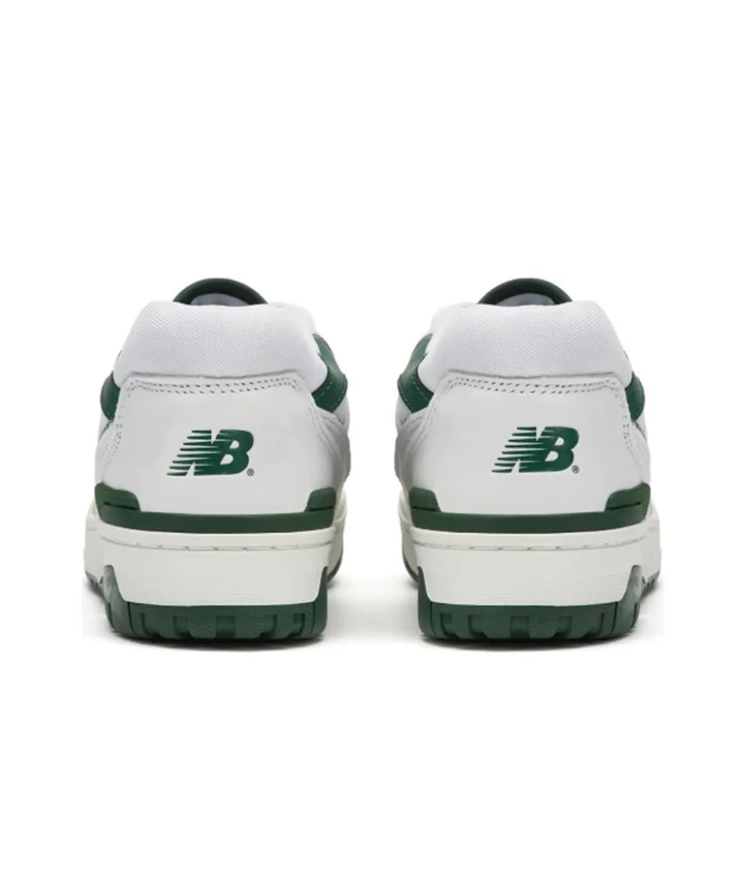 NEW BALANCE Зеленые кожаные низкие кроссовки / кеды, фото 4