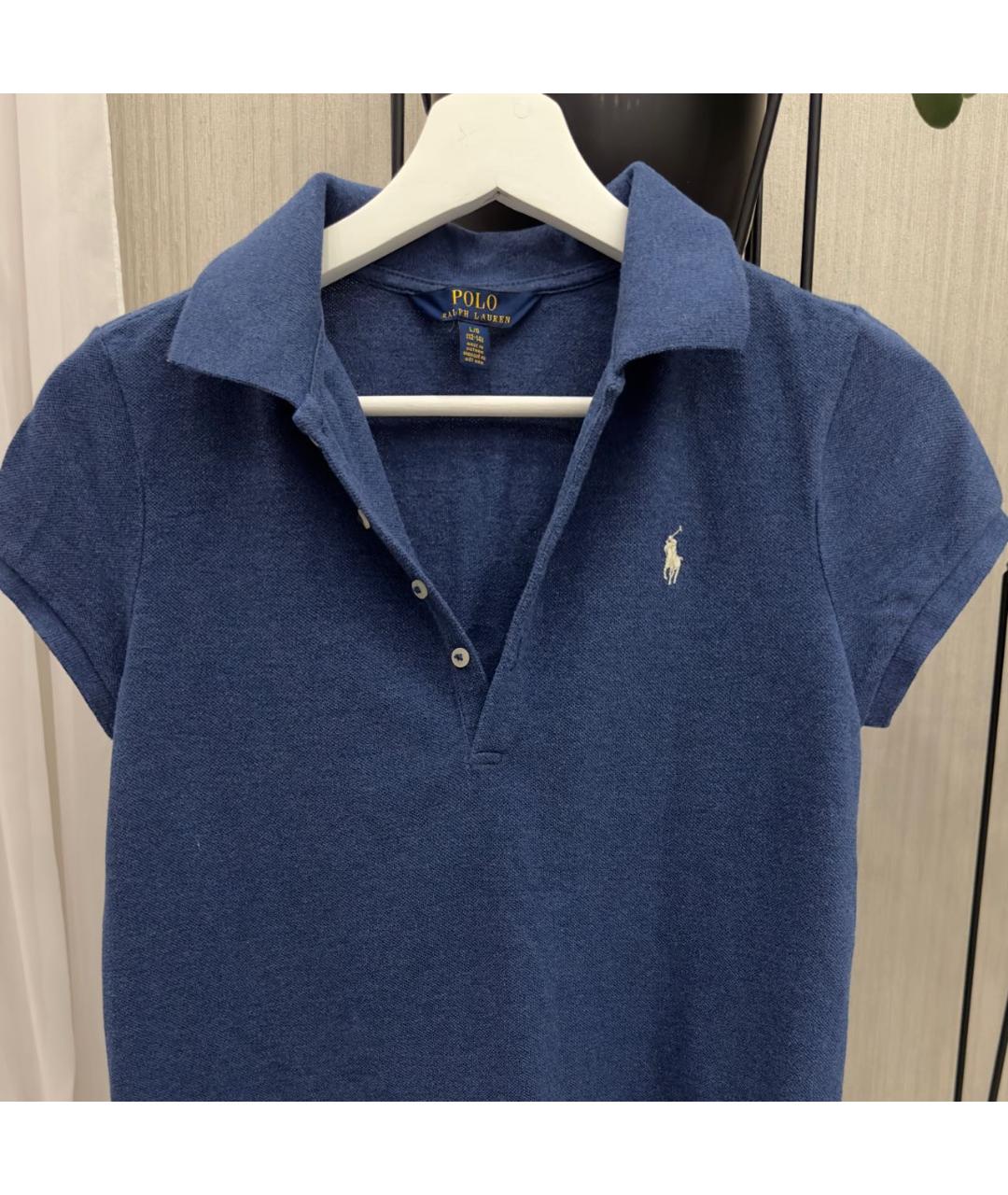 POLO RALPH LAUREN Темно-синяя хлопковая детская рубашка, фото 3