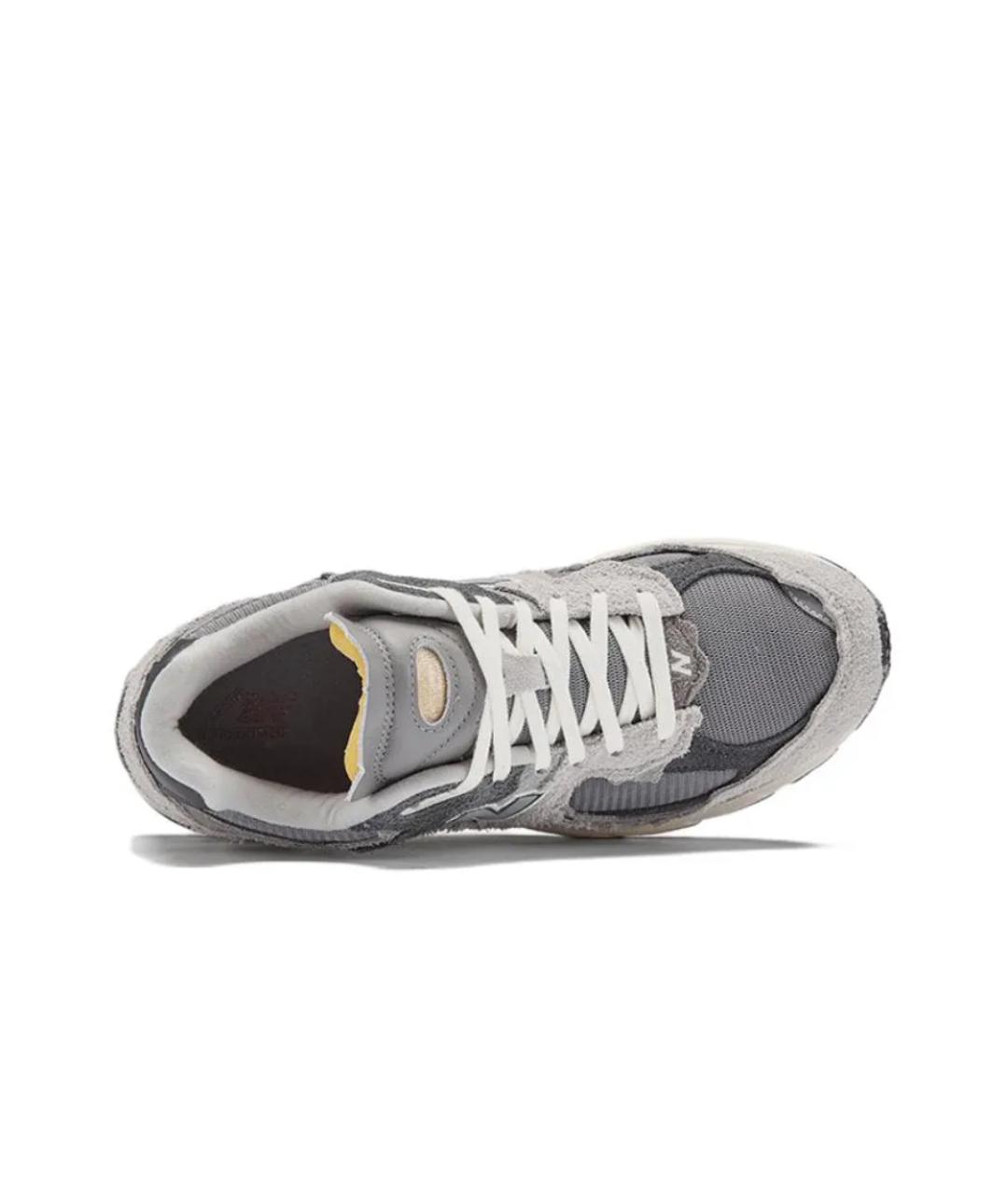 NEW BALANCE Серые кожаные низкие кроссовки / кеды, фото 3