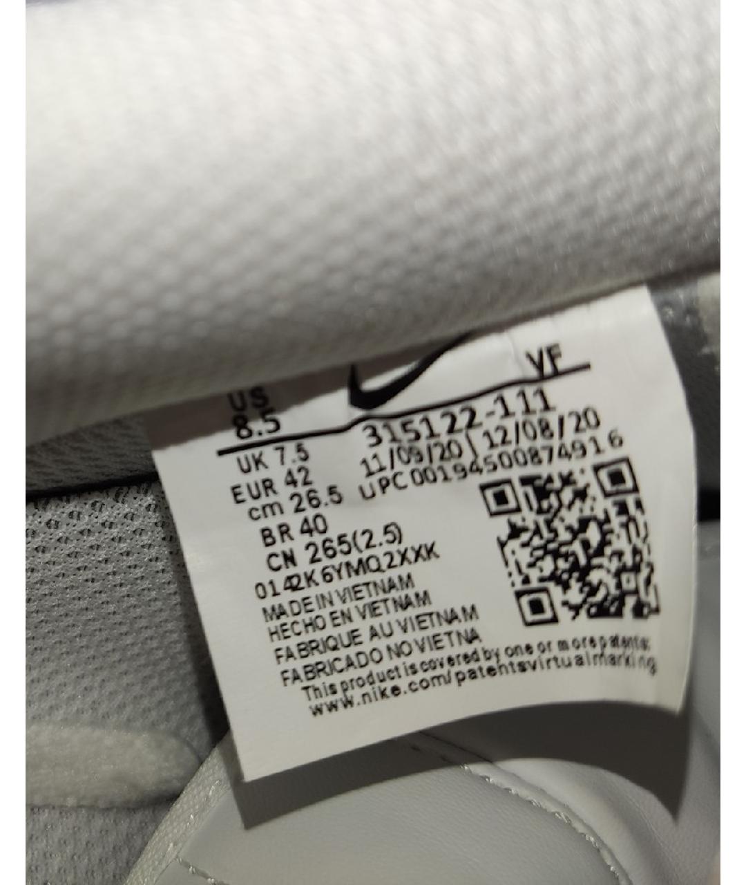 NIKE Белые кожаные высокие кроссовки / кеды, фото 6