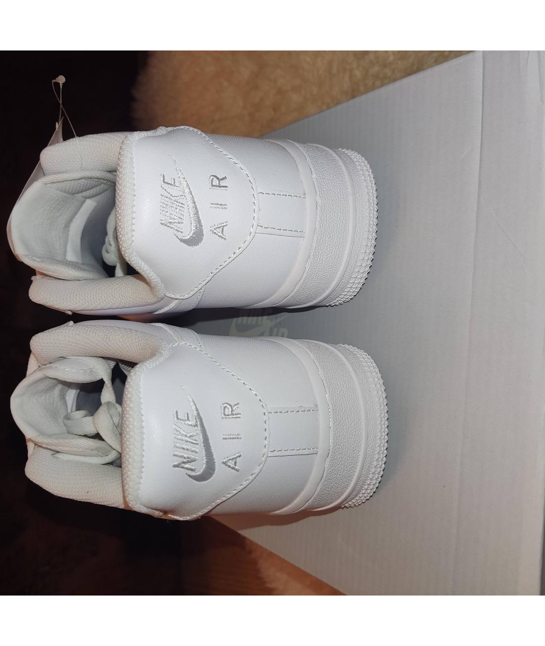 NIKE Белые кожаные высокие кроссовки / кеды, фото 4
