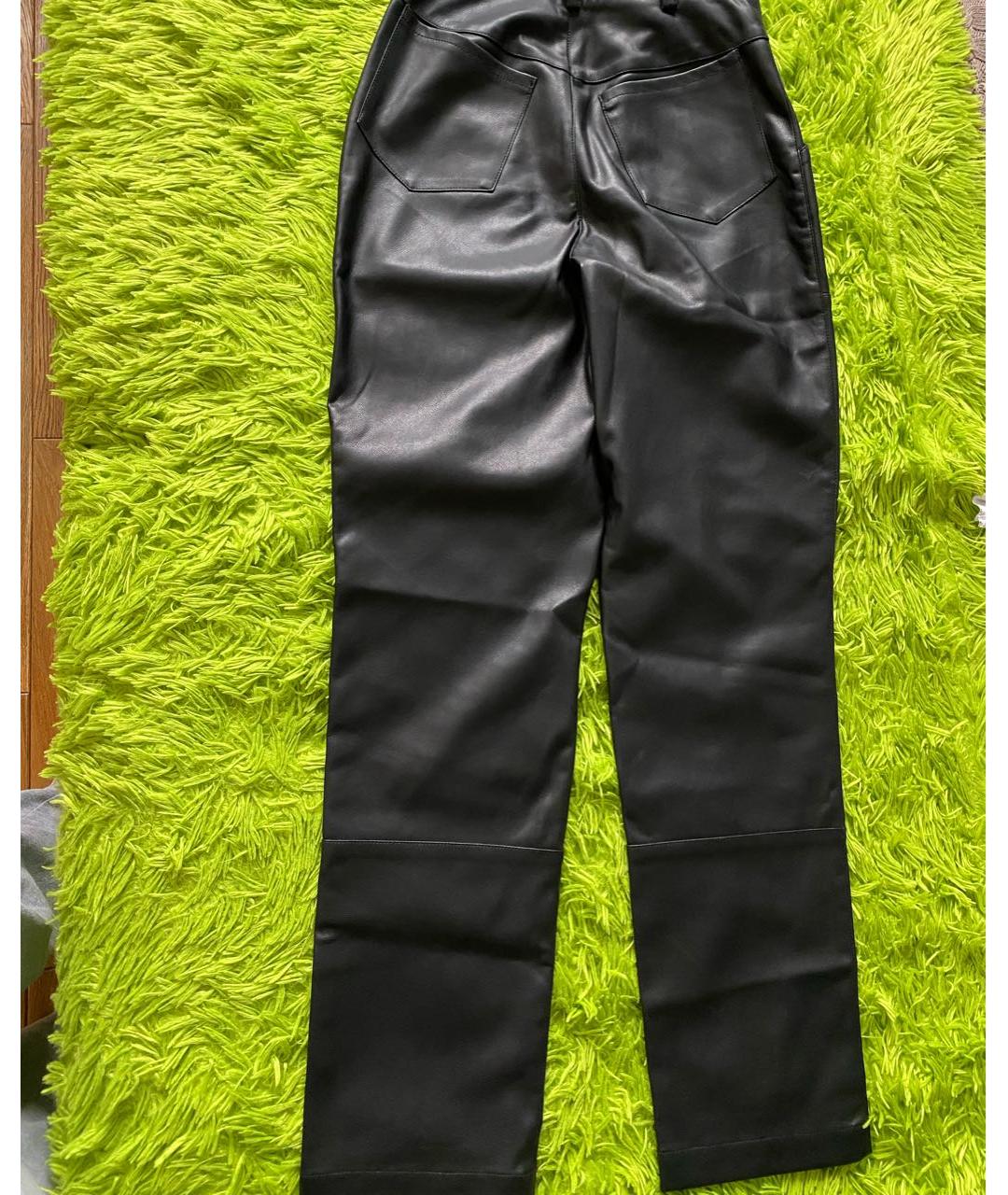 RONNY KOBO Черные прямые брюки, фото 2
