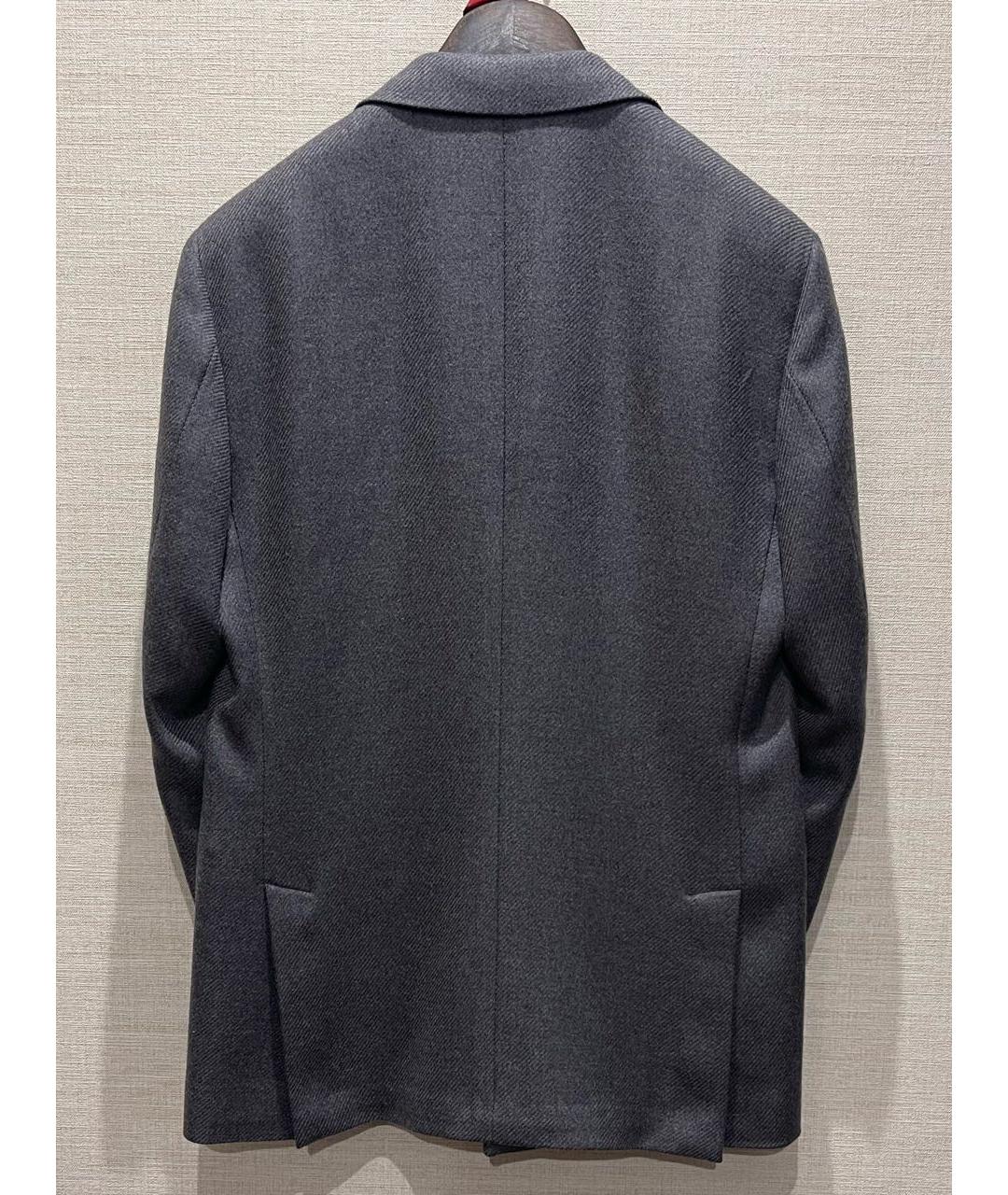PRADA Серый шерстяной пиджак, фото 2