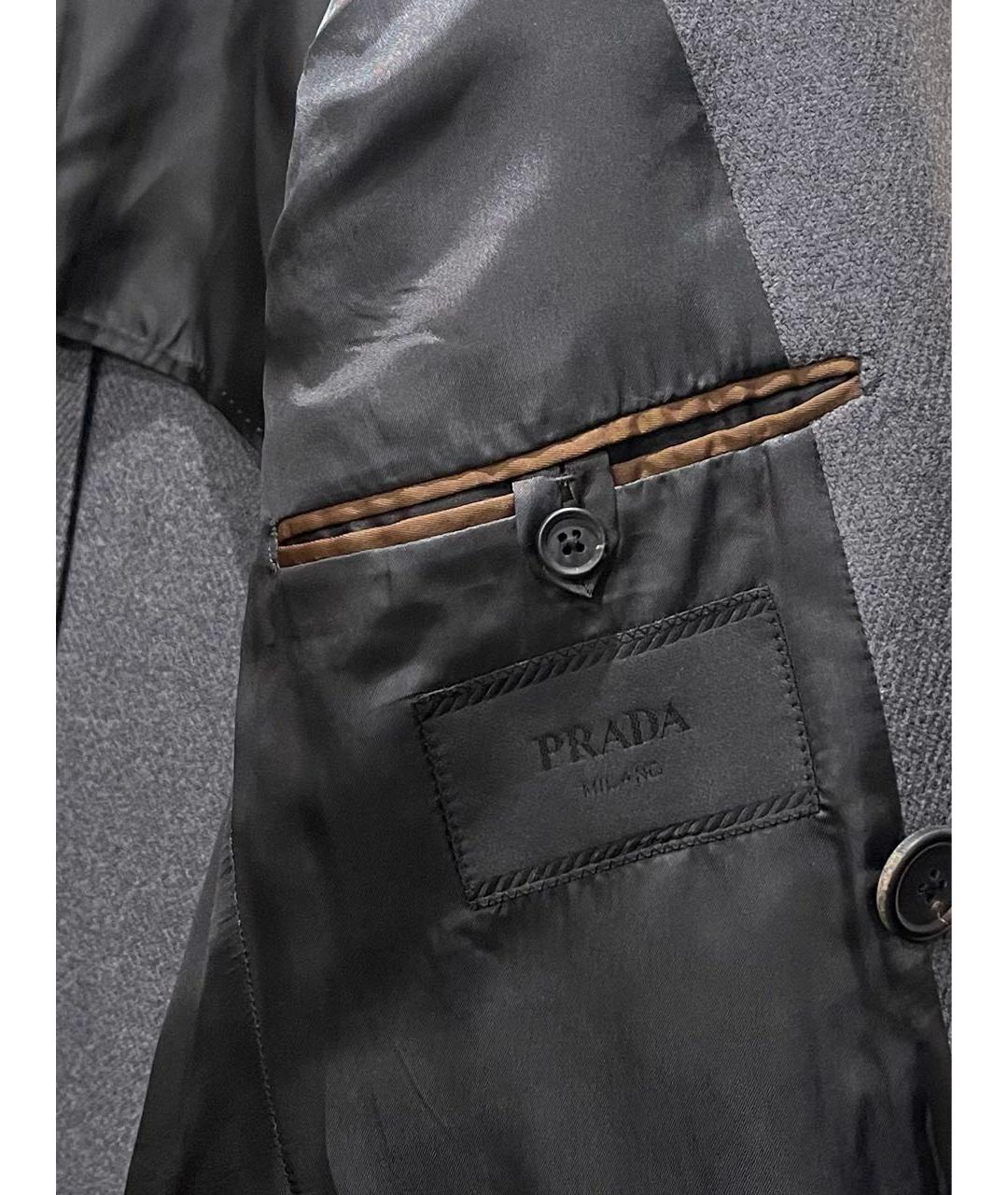 PRADA Серый шерстяной пиджак, фото 6