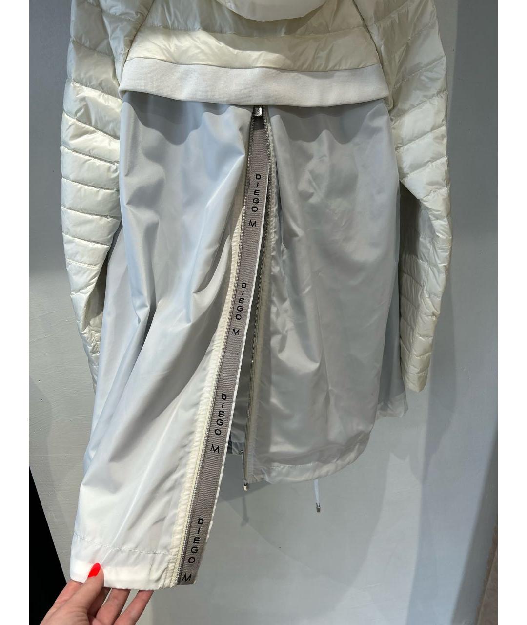 DIEGO M Белая полиэстеровая куртка, фото 3