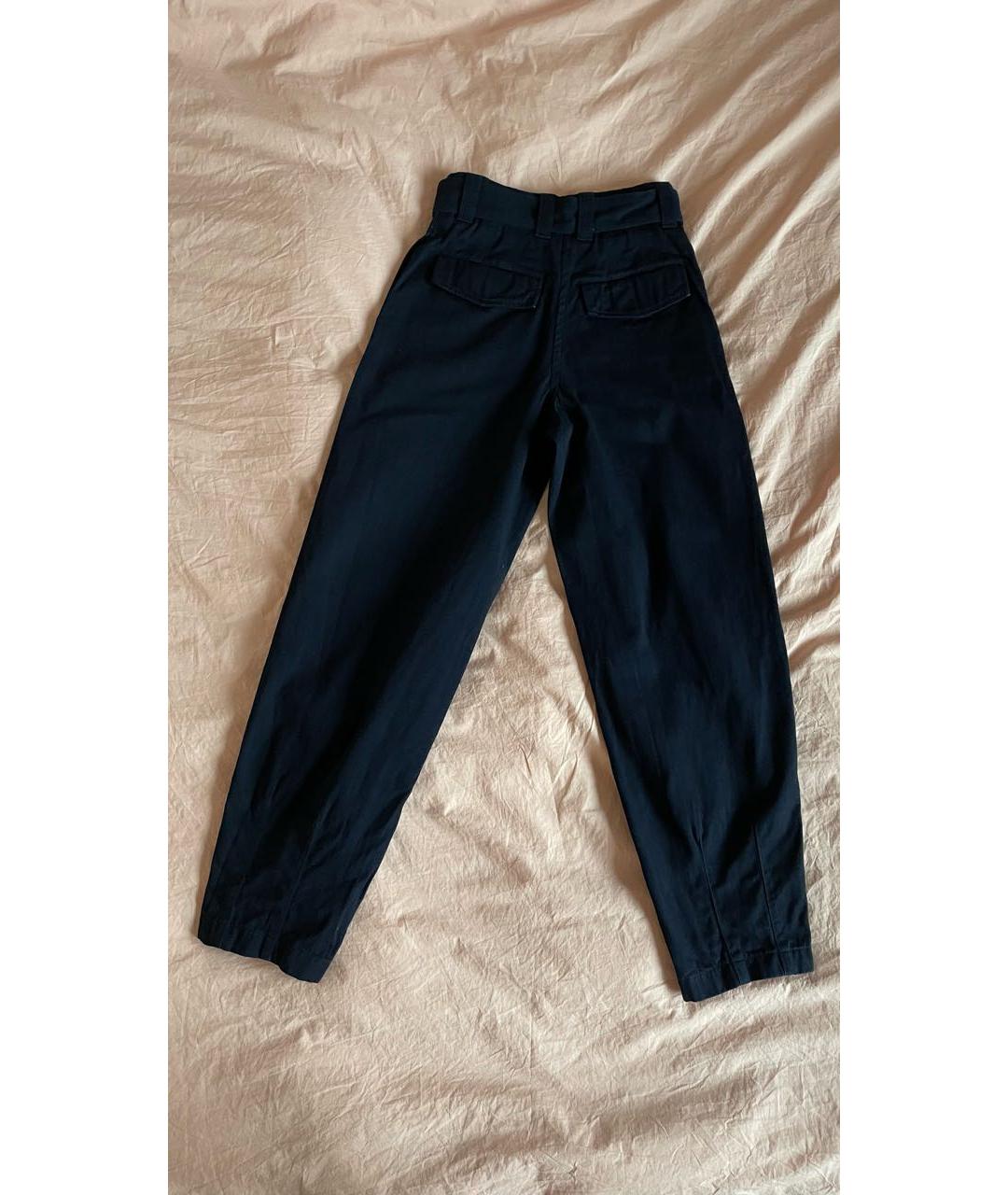 JIL SANDER Темно-синие хлопковые джинсы слим, фото 2