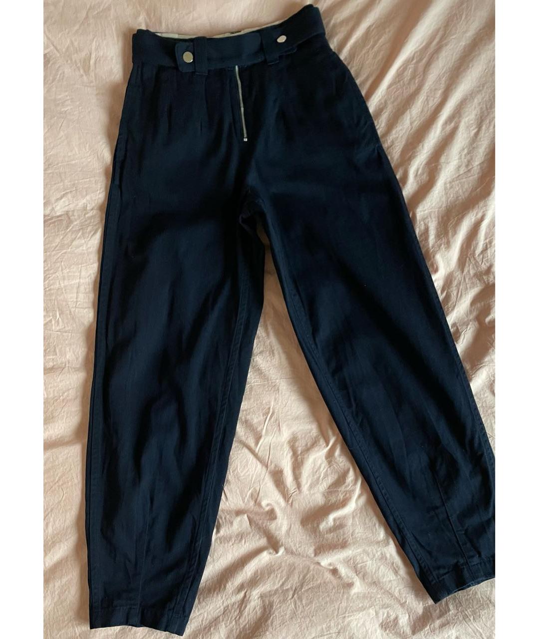 JIL SANDER Темно-синие хлопковые джинсы слим, фото 8