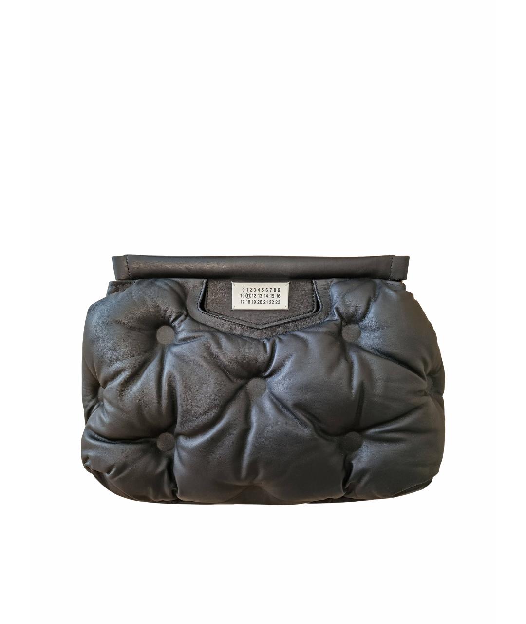 MAISON MARGIELA Черная сумка через плечо из лакированной кожи, фото 1