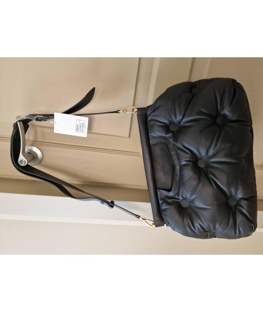 MAISON MARGIELA Черная сумка через плечо из лакированной кожи, фото 3