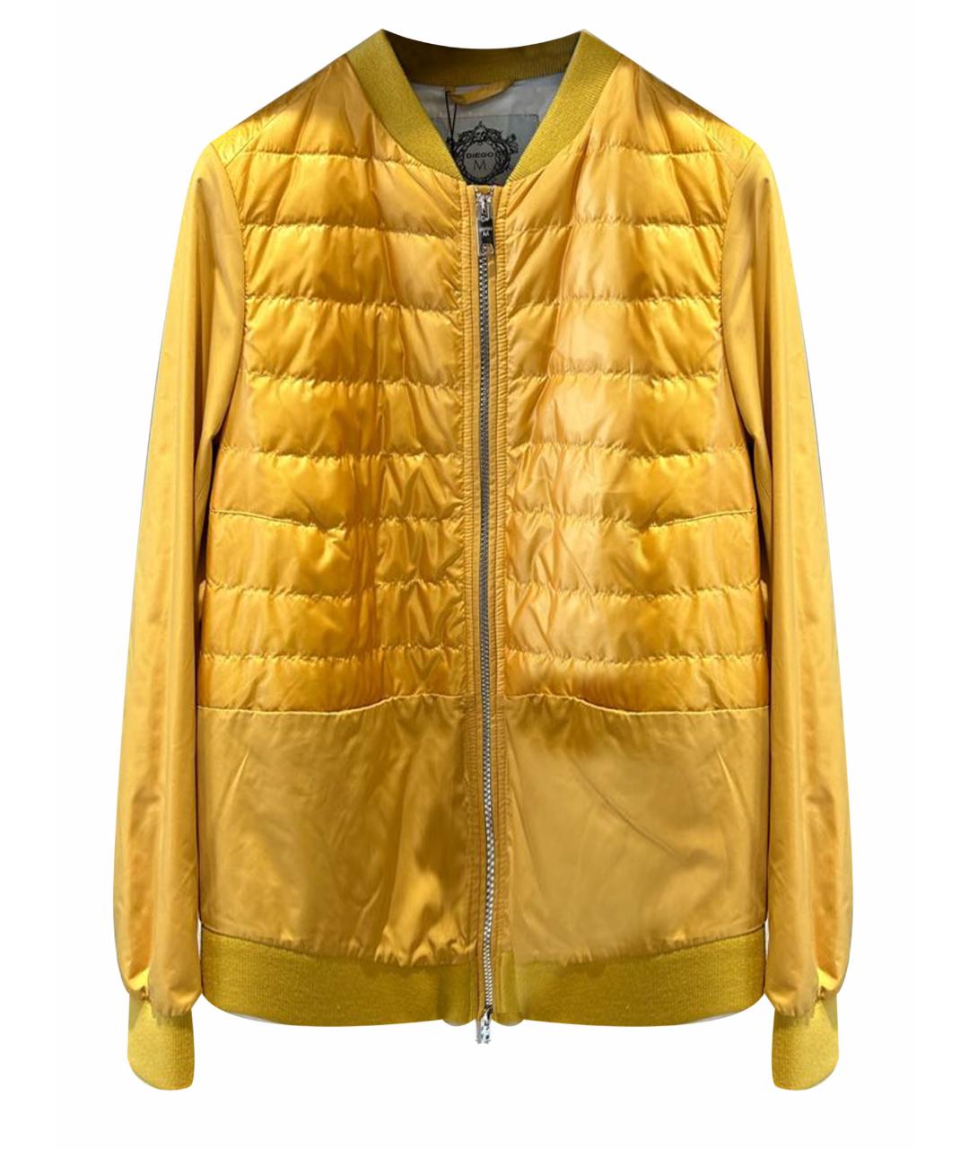 DIEGO M Желтая полиэстеровая куртка, фото 1