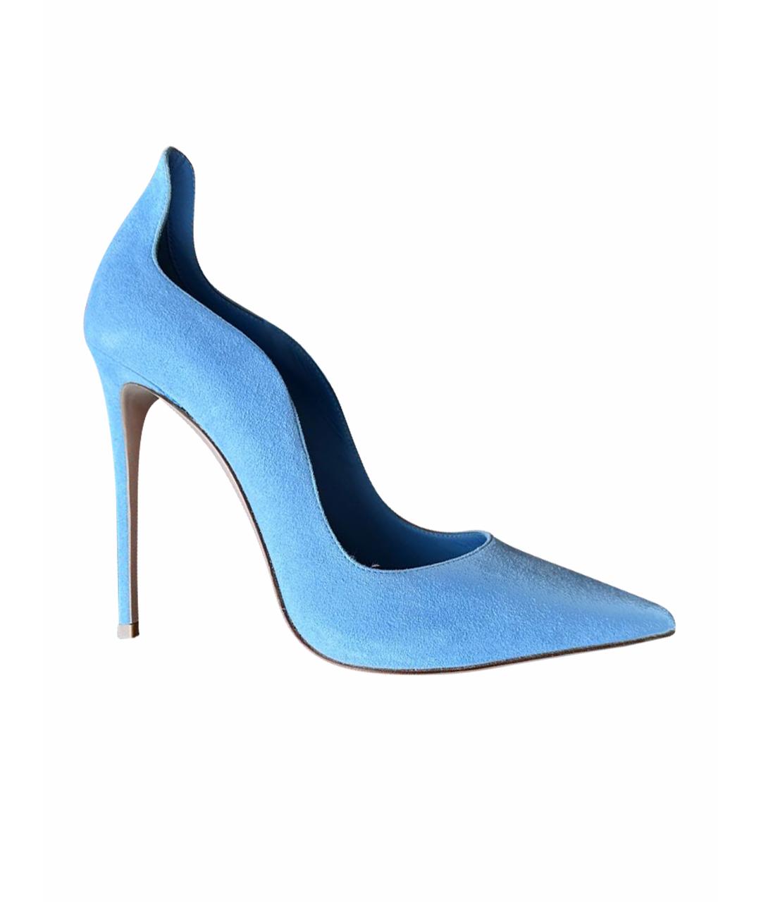 LE SILLA Голубые замшевые туфли, фото 1