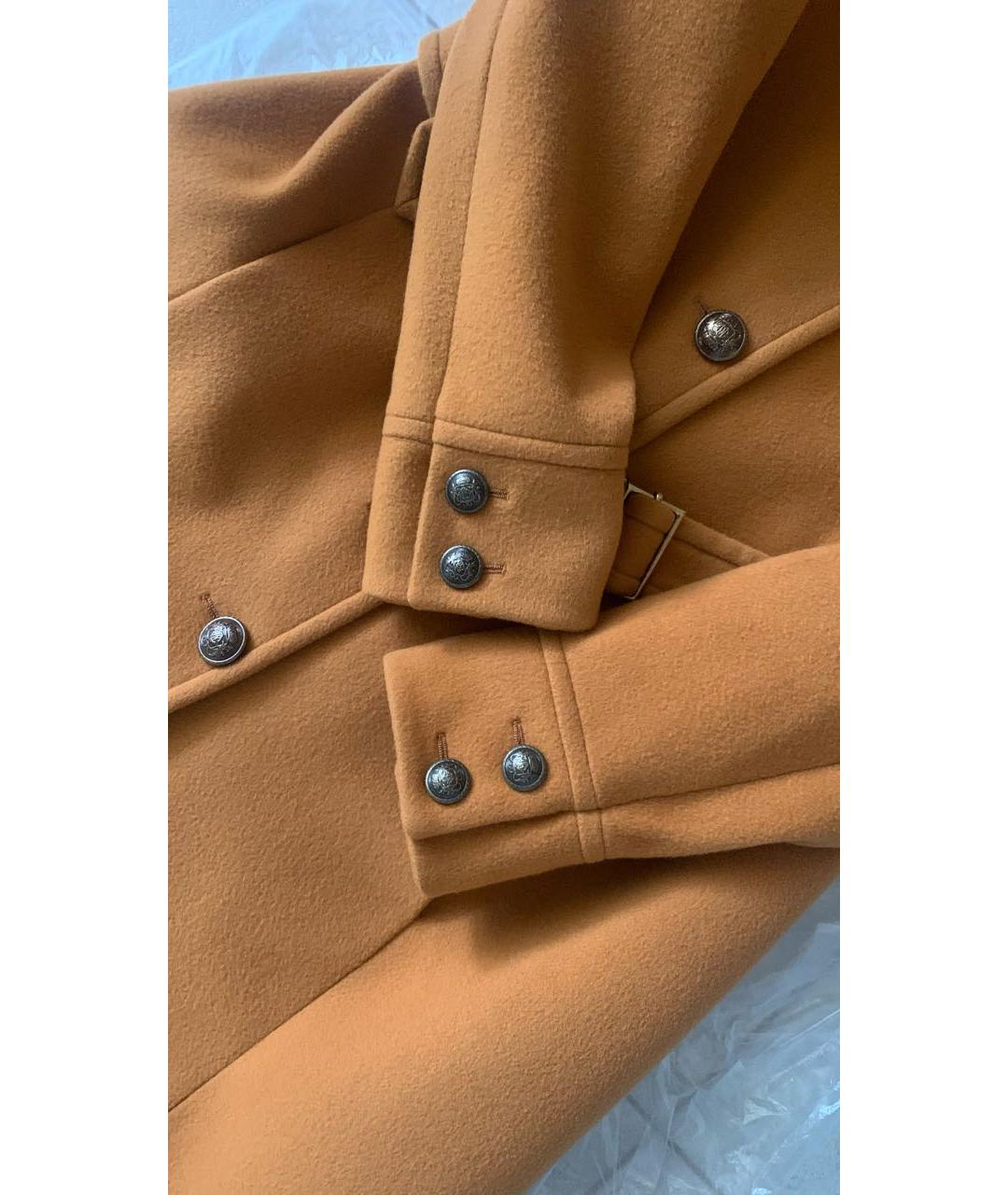 ROBERTO CAVALLI Оранжевое шерстяное пальто, фото 7