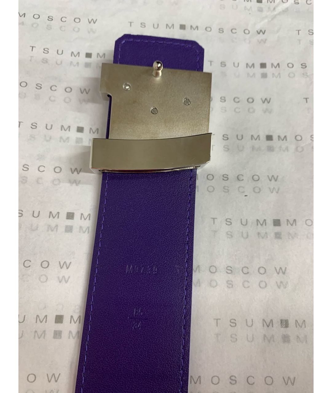 LOUIS VUITTON PRE-OWNED Фиолетовый кожаный ремень, фото 2
