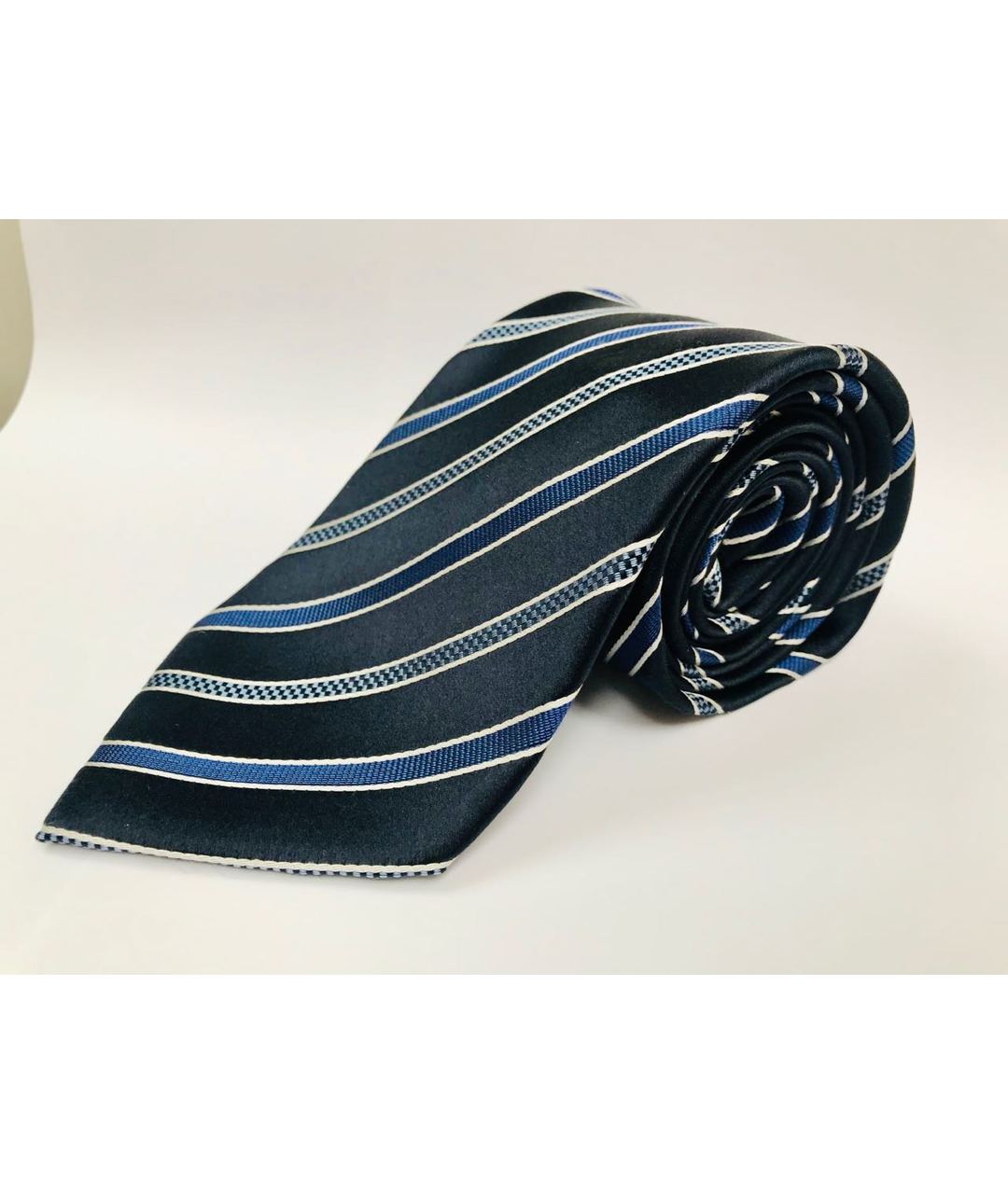 ERMENEGILDO ZEGNA Синий шелковый галстук, фото 3