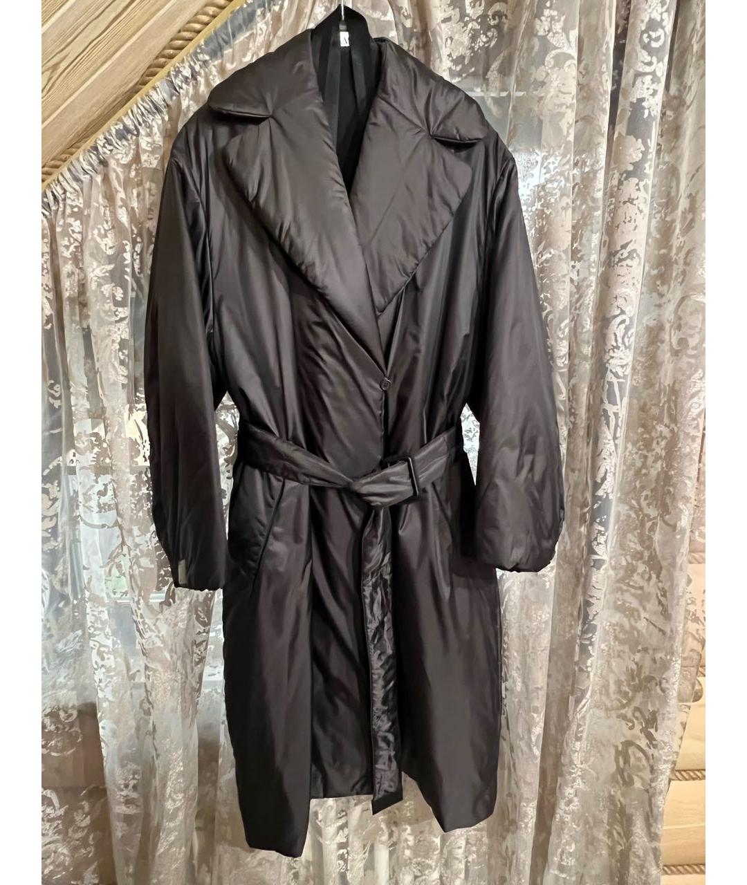 MAX MARA Коричневое полиэстеровое пальто, фото 5