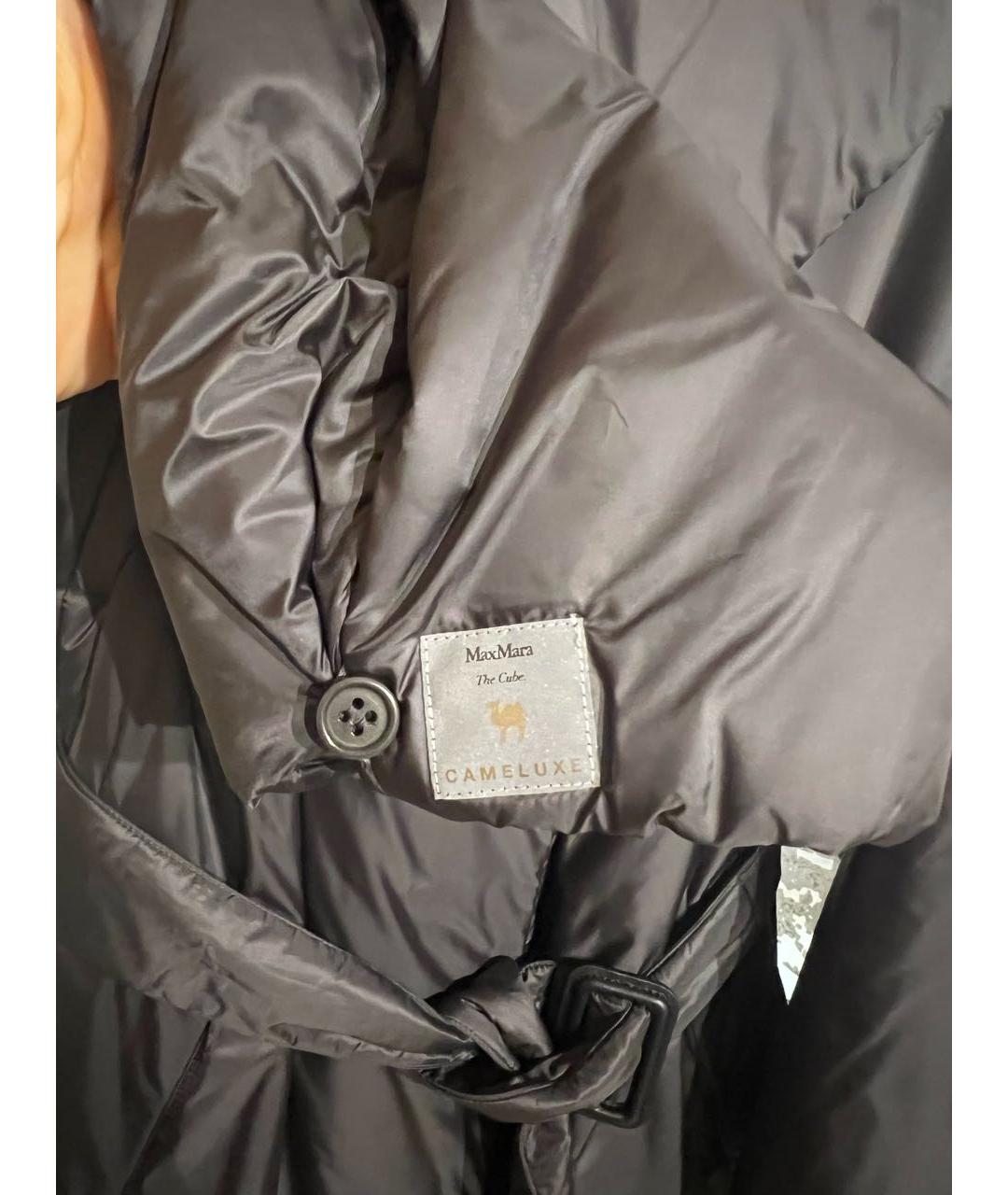MAX MARA Коричневое полиэстеровое пальто, фото 2